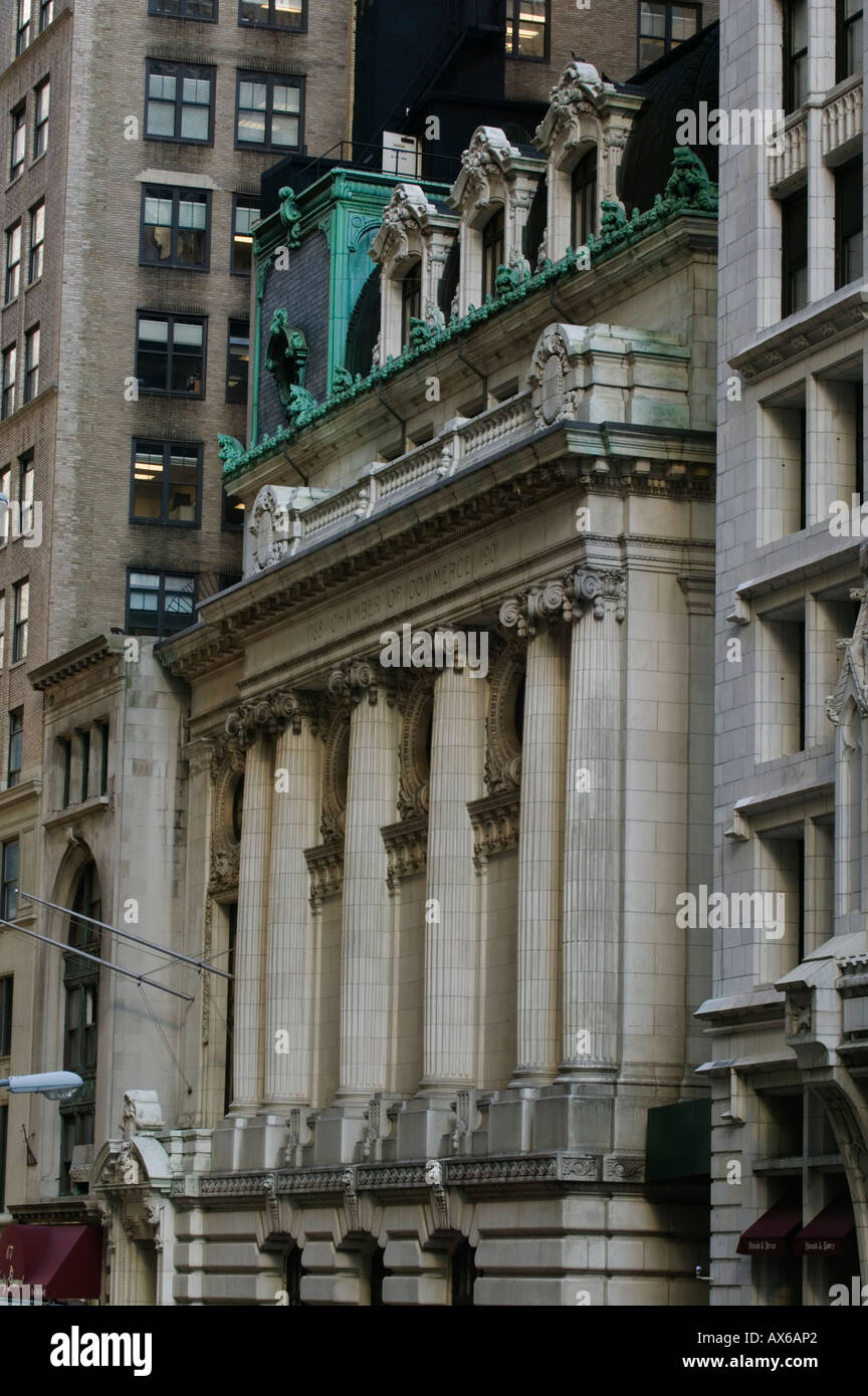 Camera di Commercio di costruire il quartiere finanziario di New York City Foto Stock