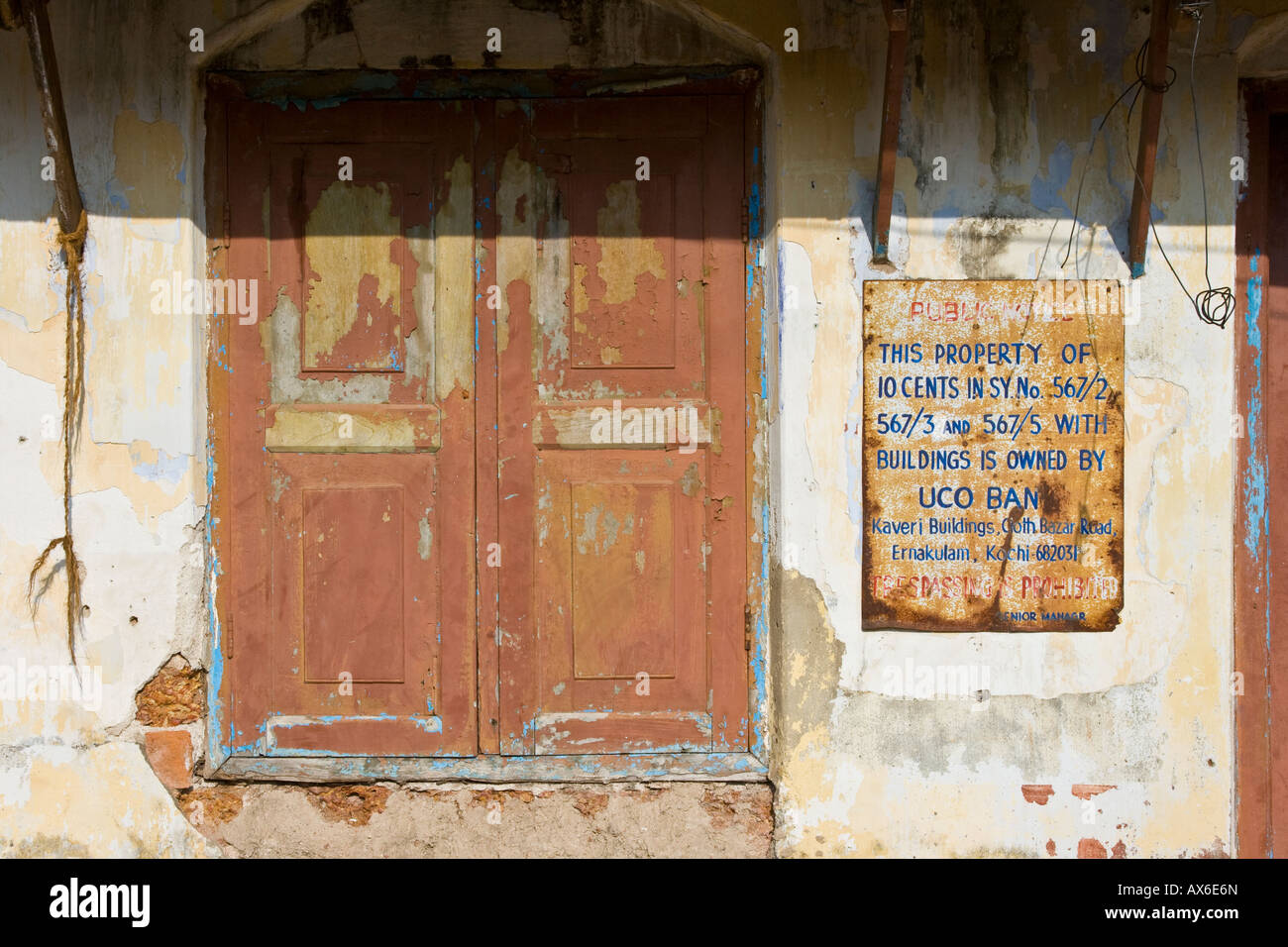 Storefront vecchio ebreo in città in Mattancherry Cochin India Foto Stock
