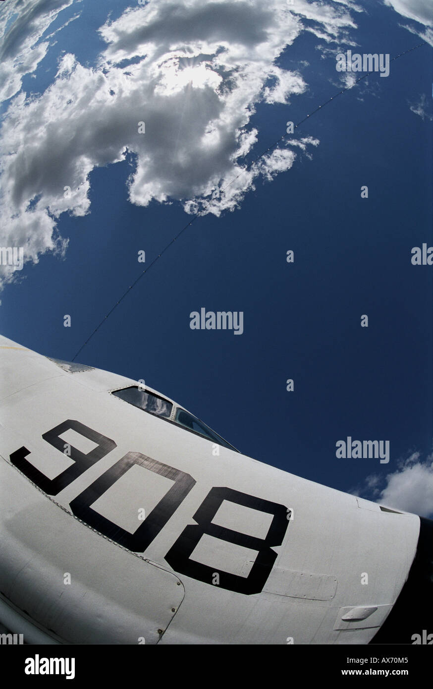 Douglas XA30 Skywarrior bombardiere sul ponte della USS Intrepid Sea Air Space Museum, Manhattan, New York Foto Stock