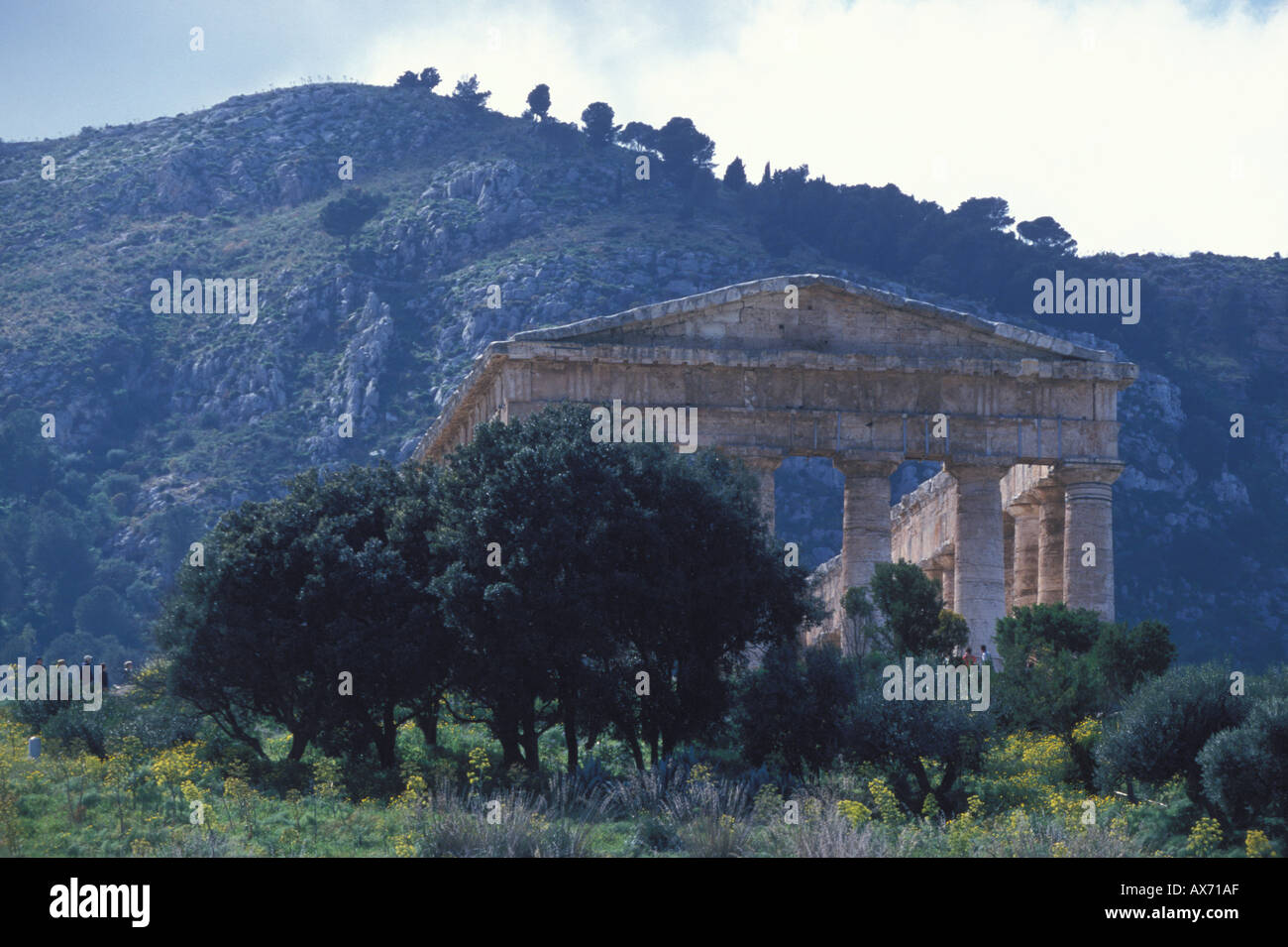 Il Tempio greco di Segesta Isola Sicilia Italia Foto Stock