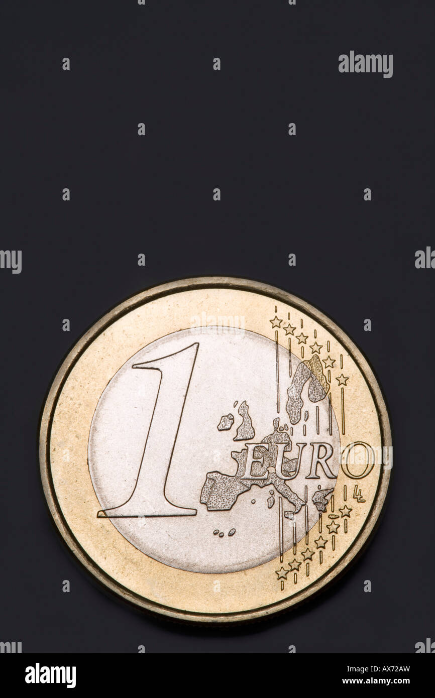 Moneta da 1 euro Foto Stock