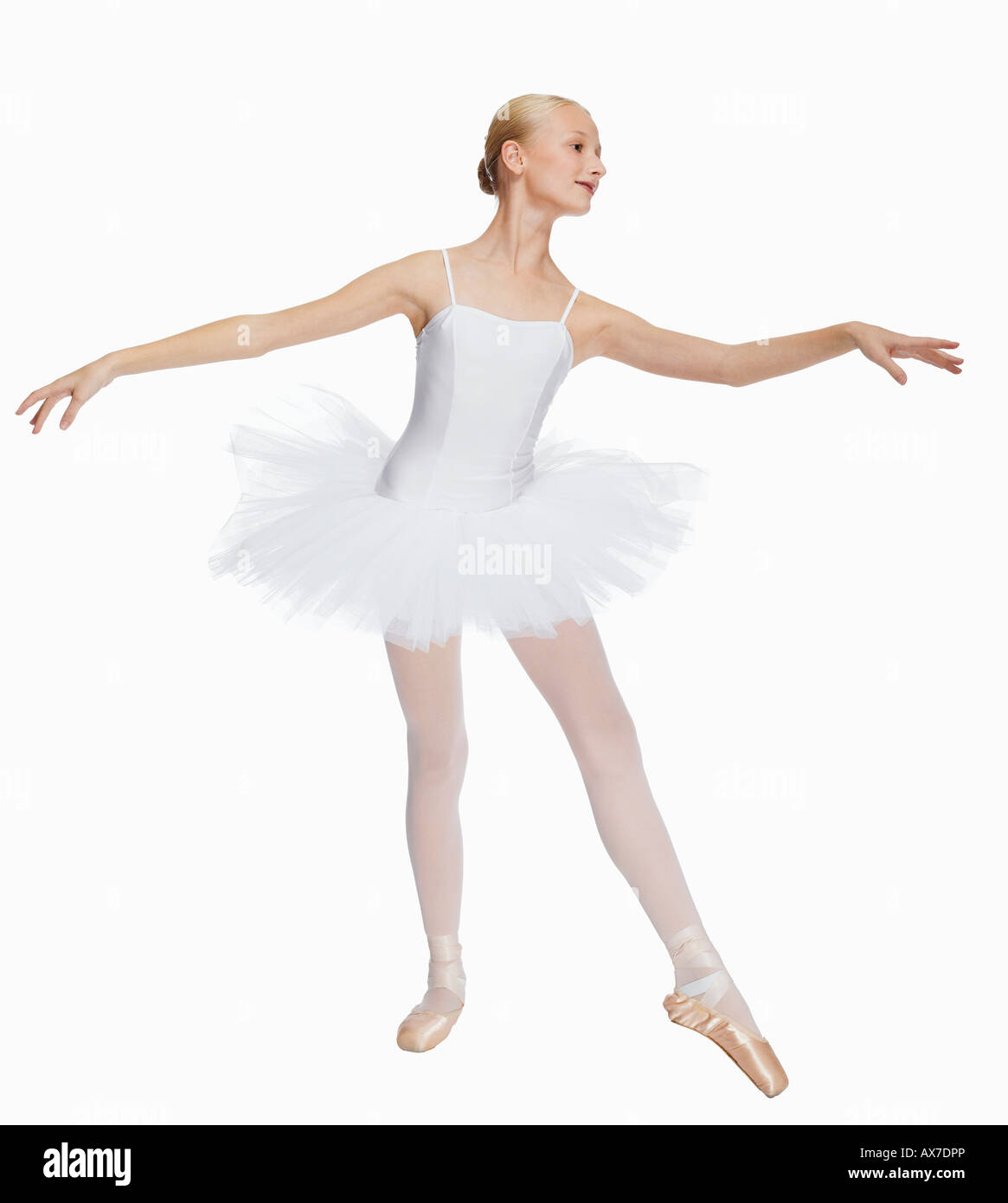 Giovane ballerina (14-15) dancing, ritratto Foto Stock