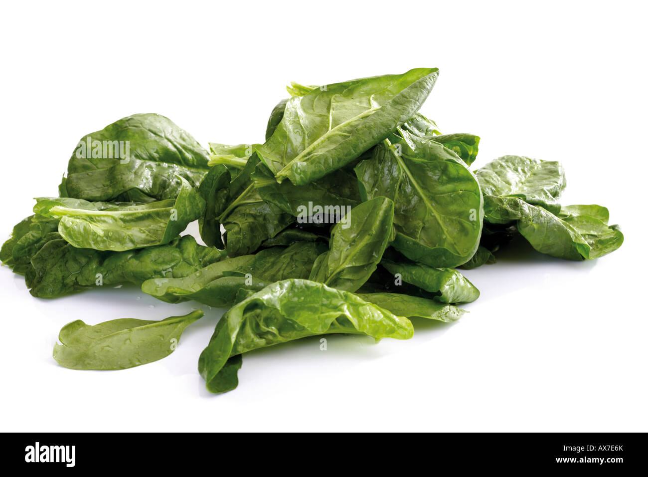 Fresche foglie di spinaci Foto Stock