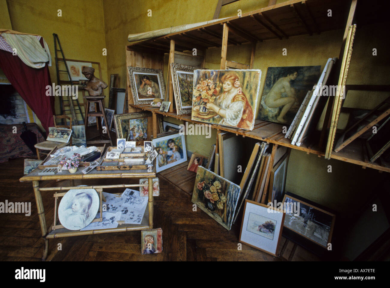 Atelier di Renoir di Cagnes-sur-Mer Francia Europa Foto Stock