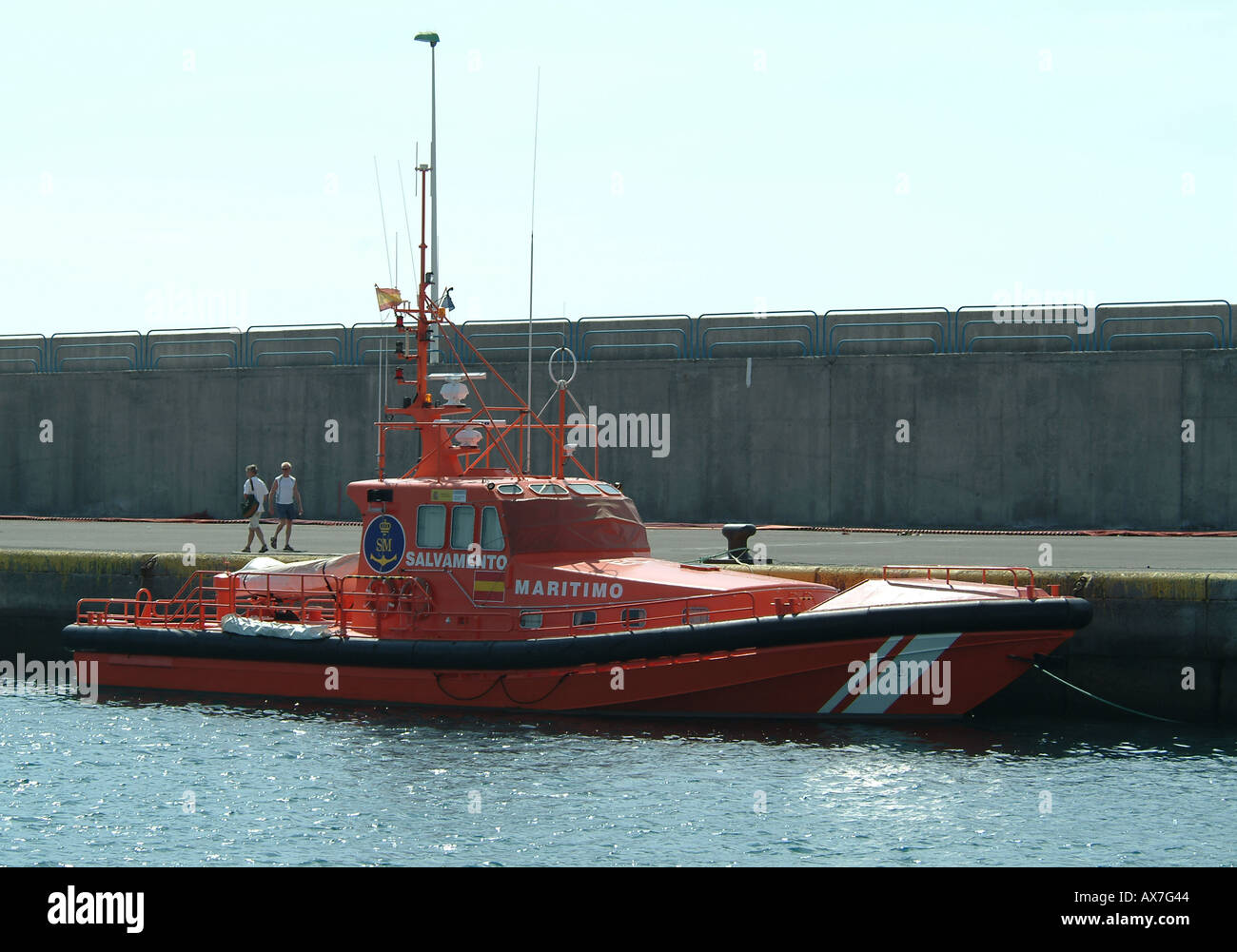 Lo spagnolo scialuppa di salvataggio, Salvamento Maritimo Foto Stock