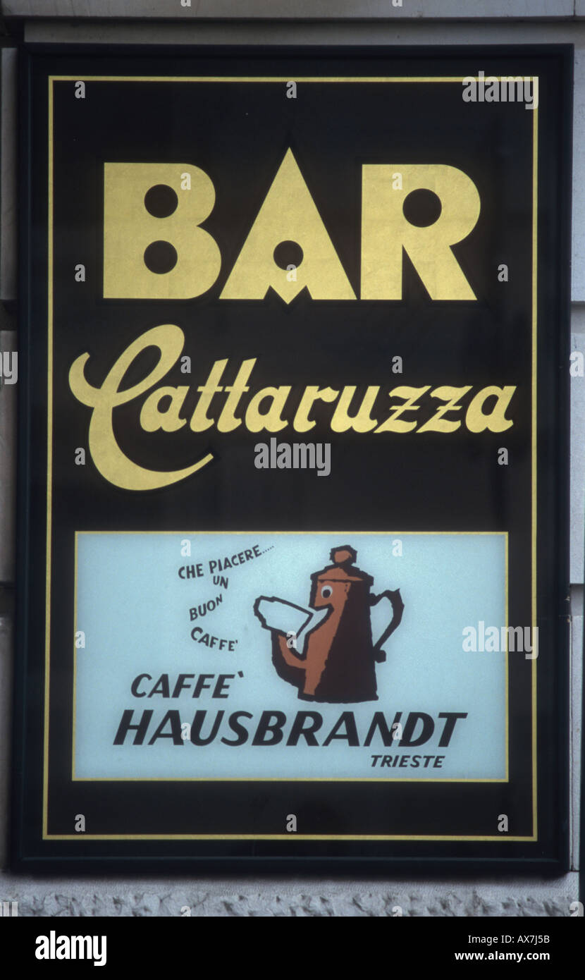Coffee bar, Trieste, Friuli Venezia Giulia, Italia Foto Stock