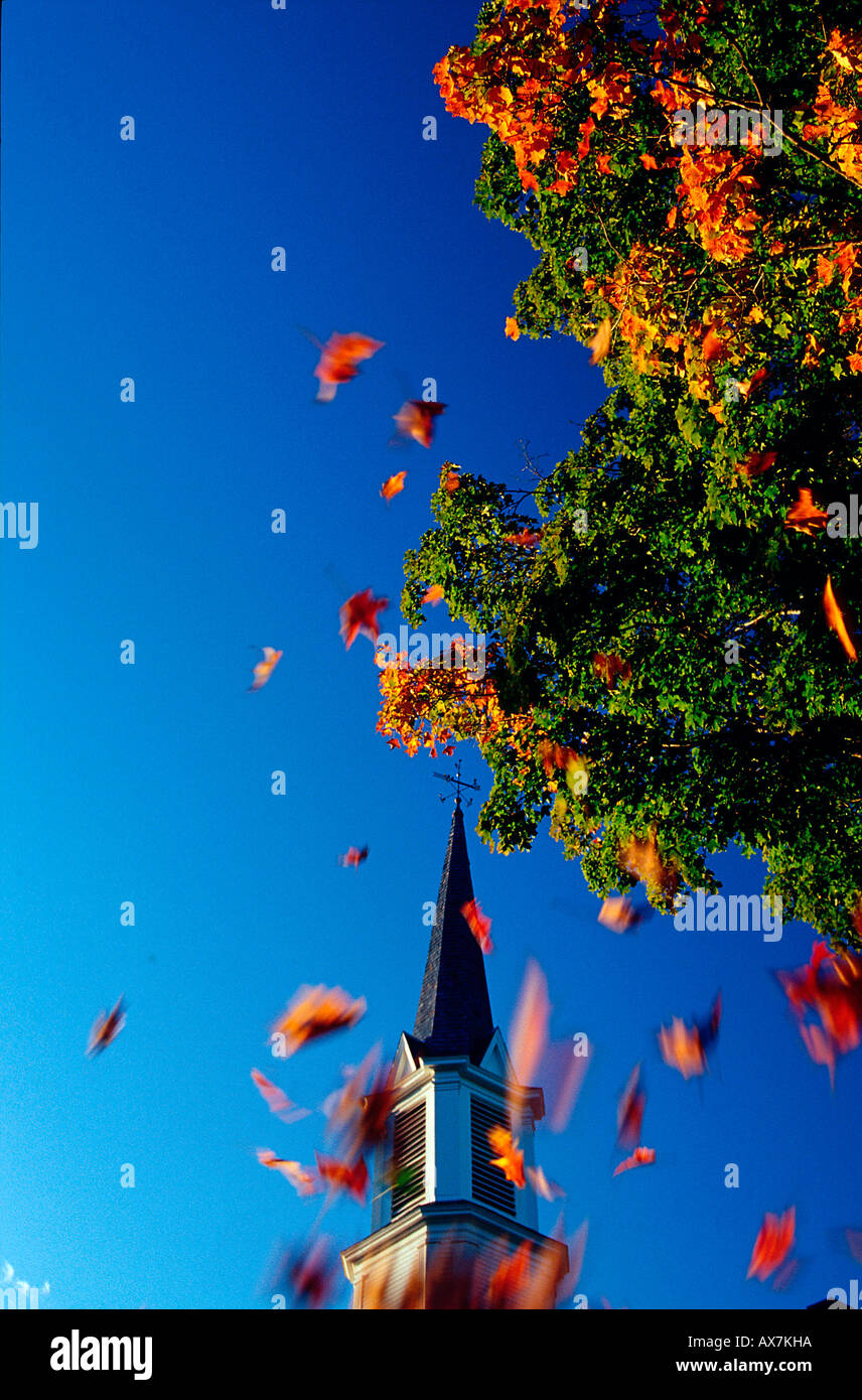 La chiesa, Sharon, nella contea di Windsor, Vermont, USA Foto Stock