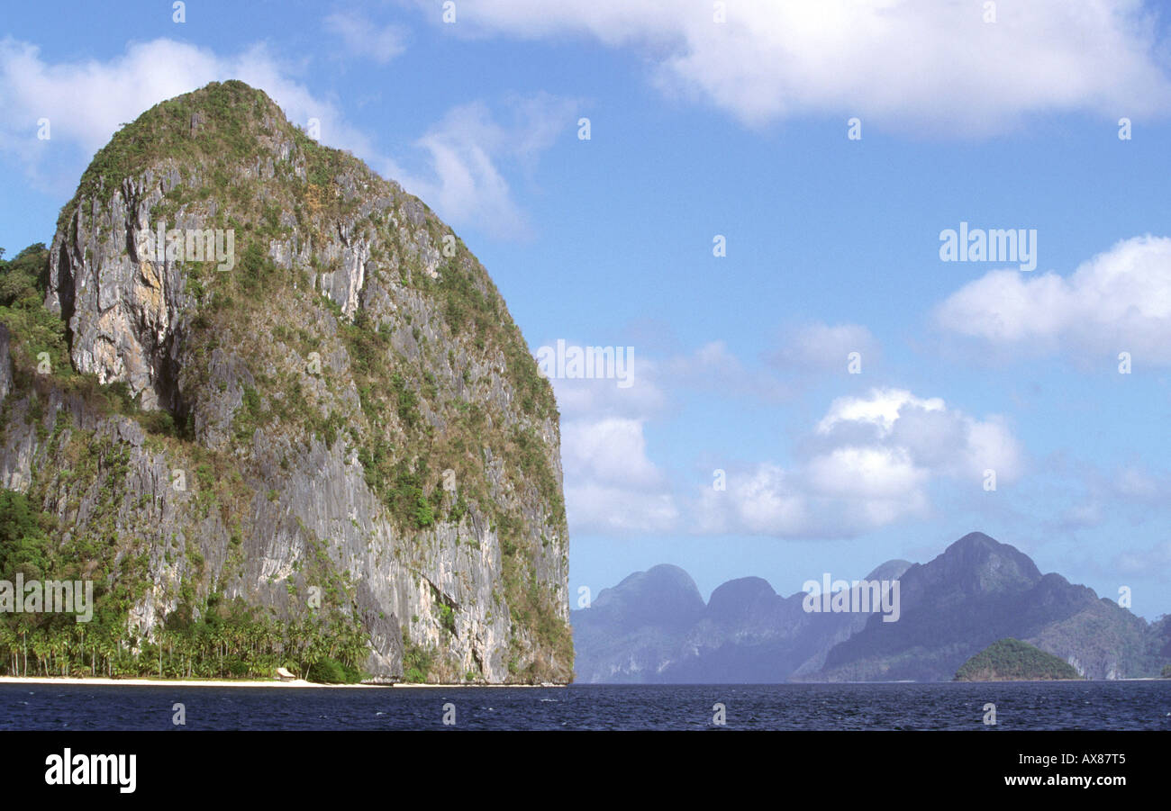 Filippine Palawan Arcipelago Bacuit Miniloc Island Beach Foto Stock