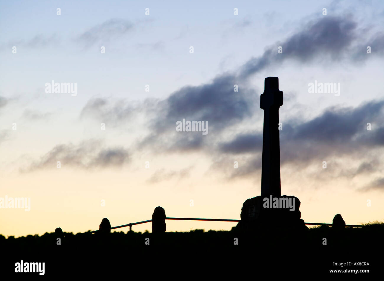 Memorial per la battaglia di Flodden Field, vicino a Branxton, Northumberland, Inghilterra Foto Stock