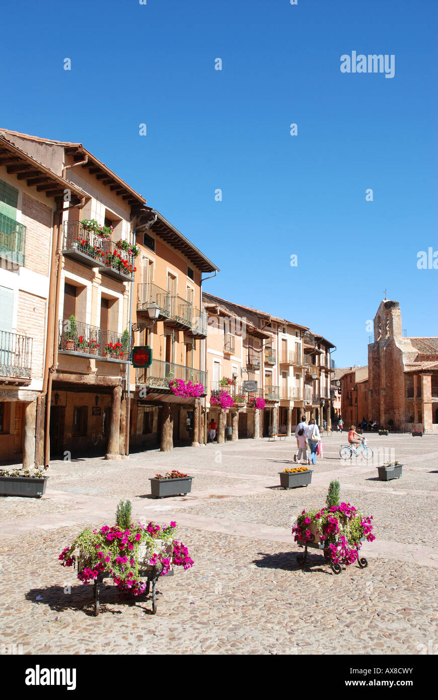 Piazza Principale. Ayllon. Provincia di Segovia. Castiglia e Leon. Spagna. Foto Stock