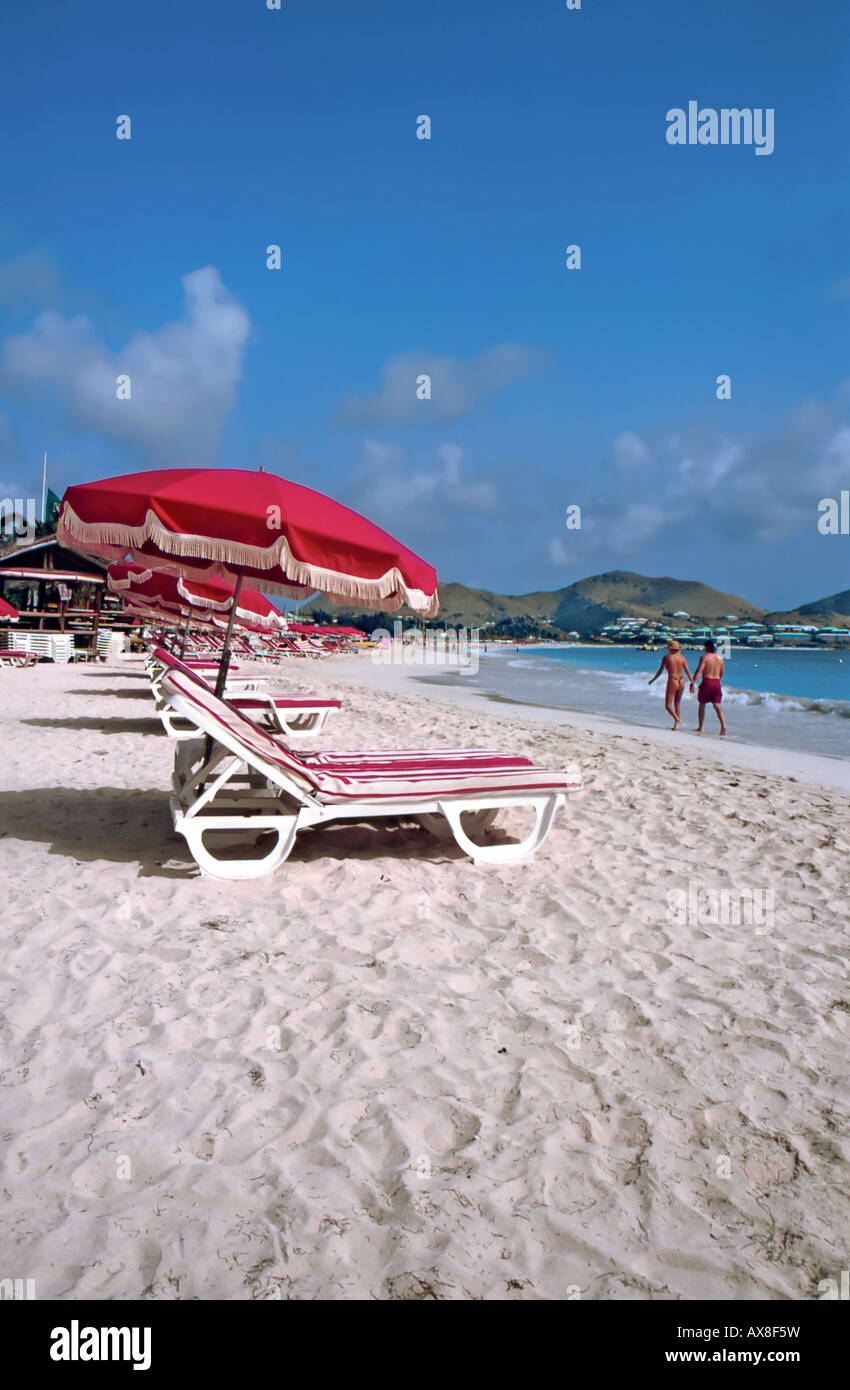Spiaggia di Orient Bay, Francese St Maarten Foto Stock