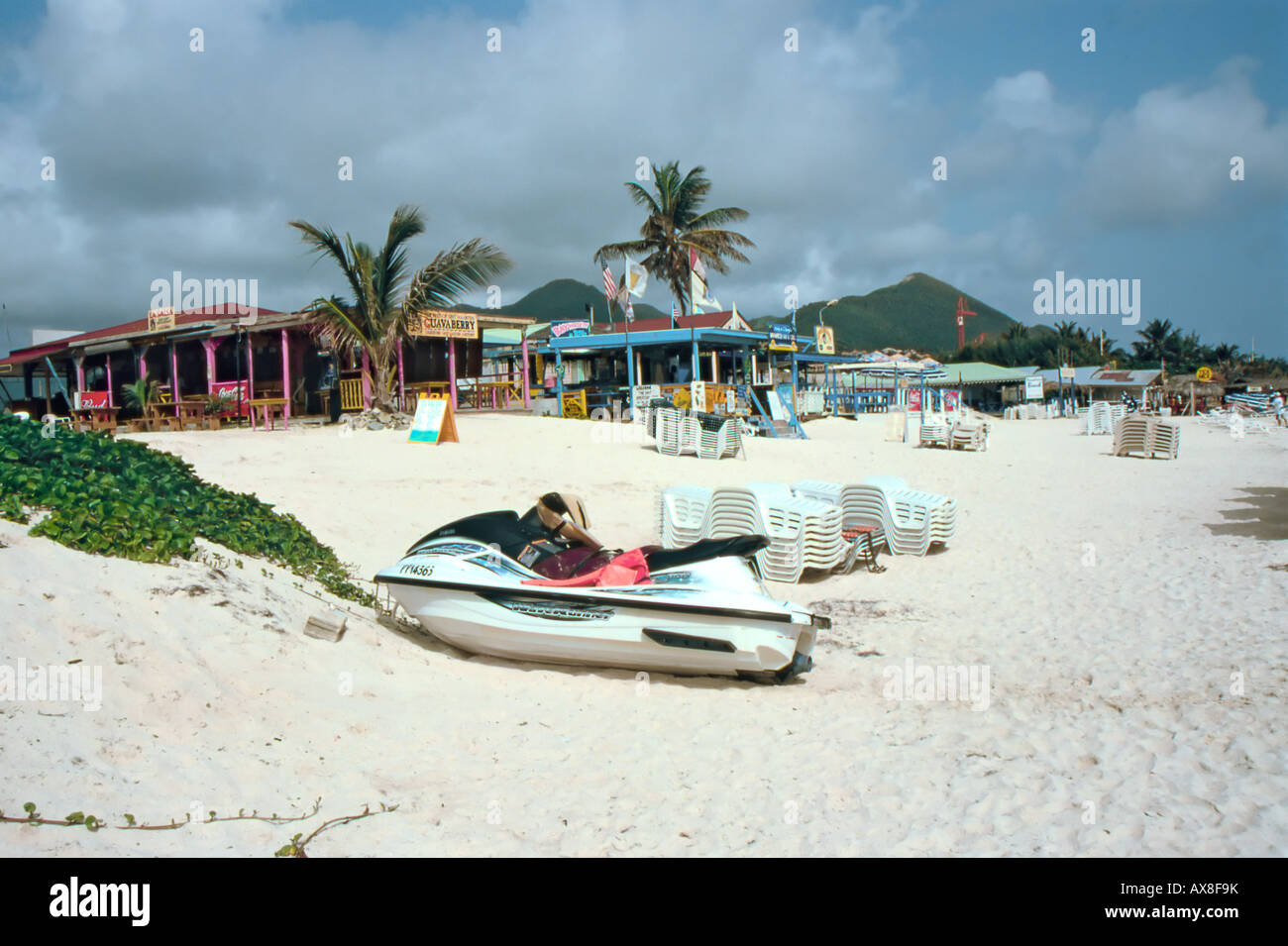 Orient Bay o Orient Beach, Francese St Maarten Foto Stock