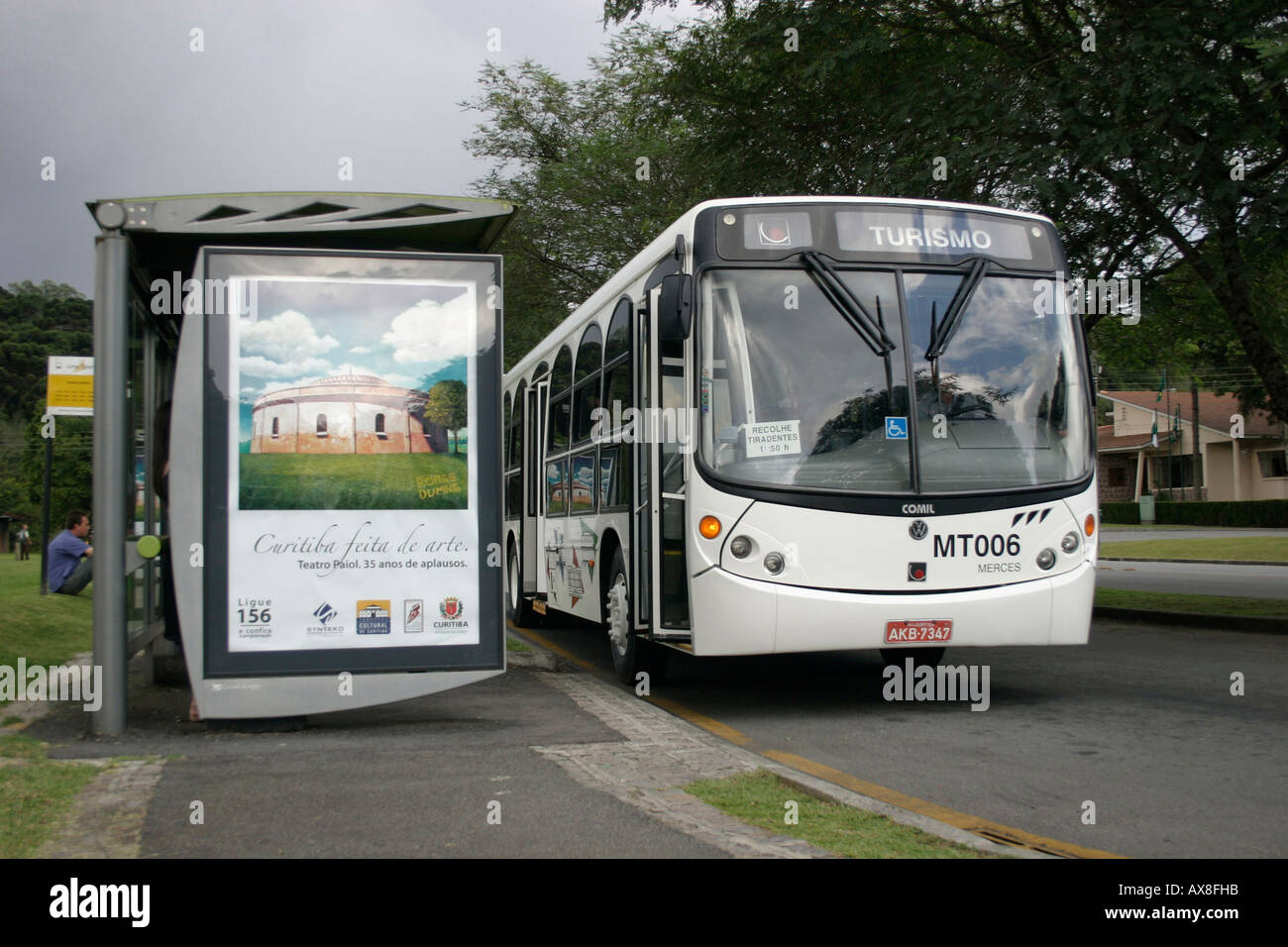 Turismo bus di linea a Bariguí Park - Curitiba - Brasile Foto Stock