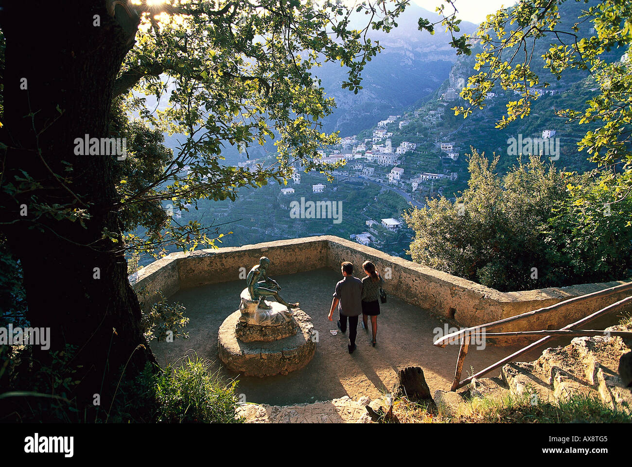 Garten der Villa Cimbrone, Ravello, Amalfikueste Kampanien, Italien Foto Stock
