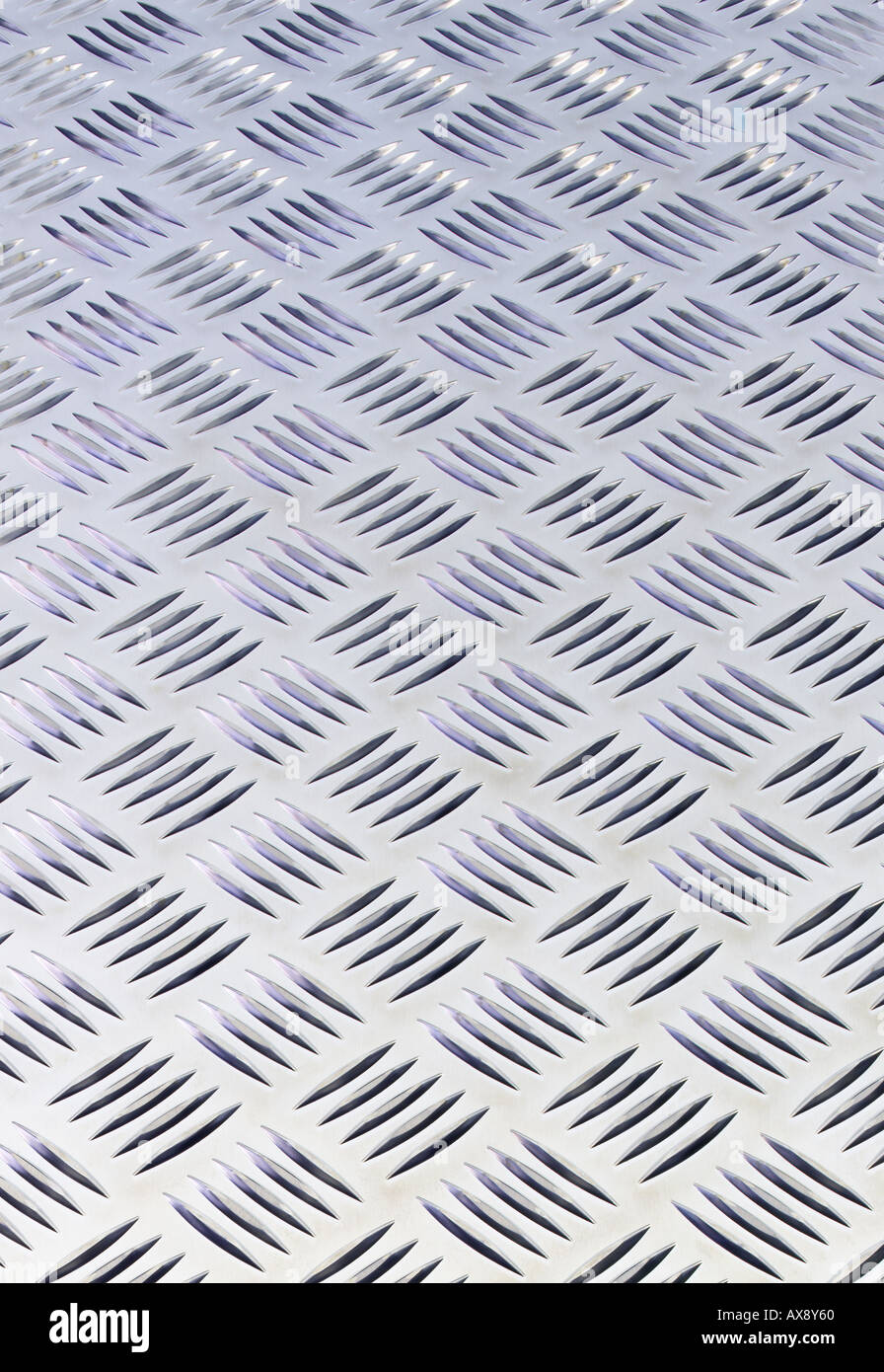 Metallo color argento sfondo treadplate Foto Stock