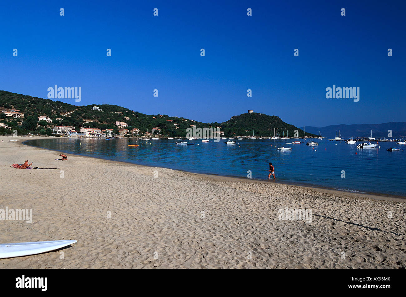 Spiaggia, Campomoro, Corsica, Francia Foto Stock
