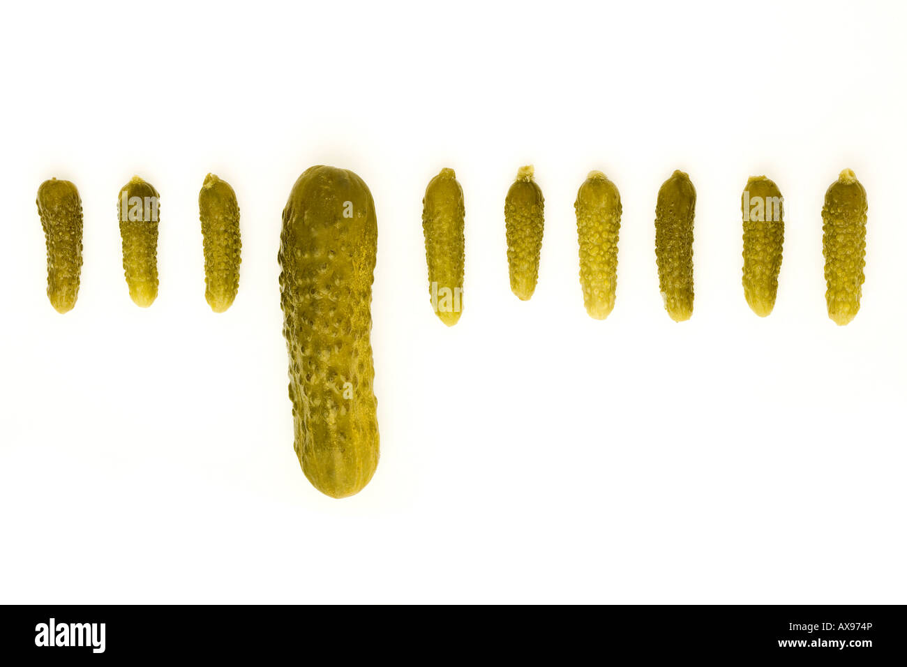 Cetriolini sottaceto Foto Stock
