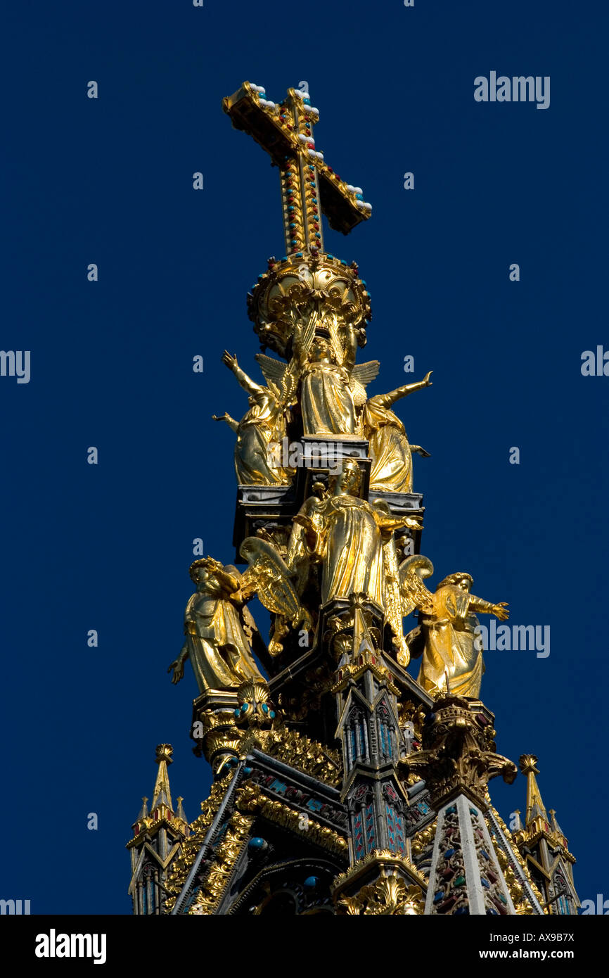 L'Albert Memorial, i giardini di Kensington, London, Regno Unito Foto Stock