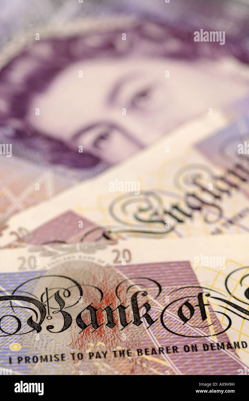 Nuovo,venti,lb,note,soldi,contanti,£20,venti sterline,nota,£ Foto Stock