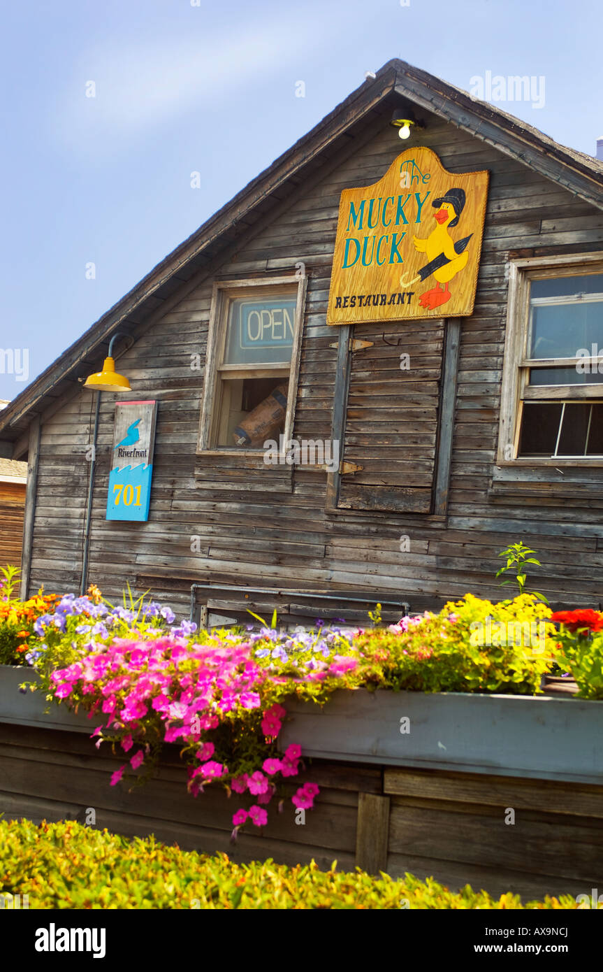 Il Mucky Duck di un ben noto ristorante sul lungomare di Sheboygan Wisconsin Foto Stock