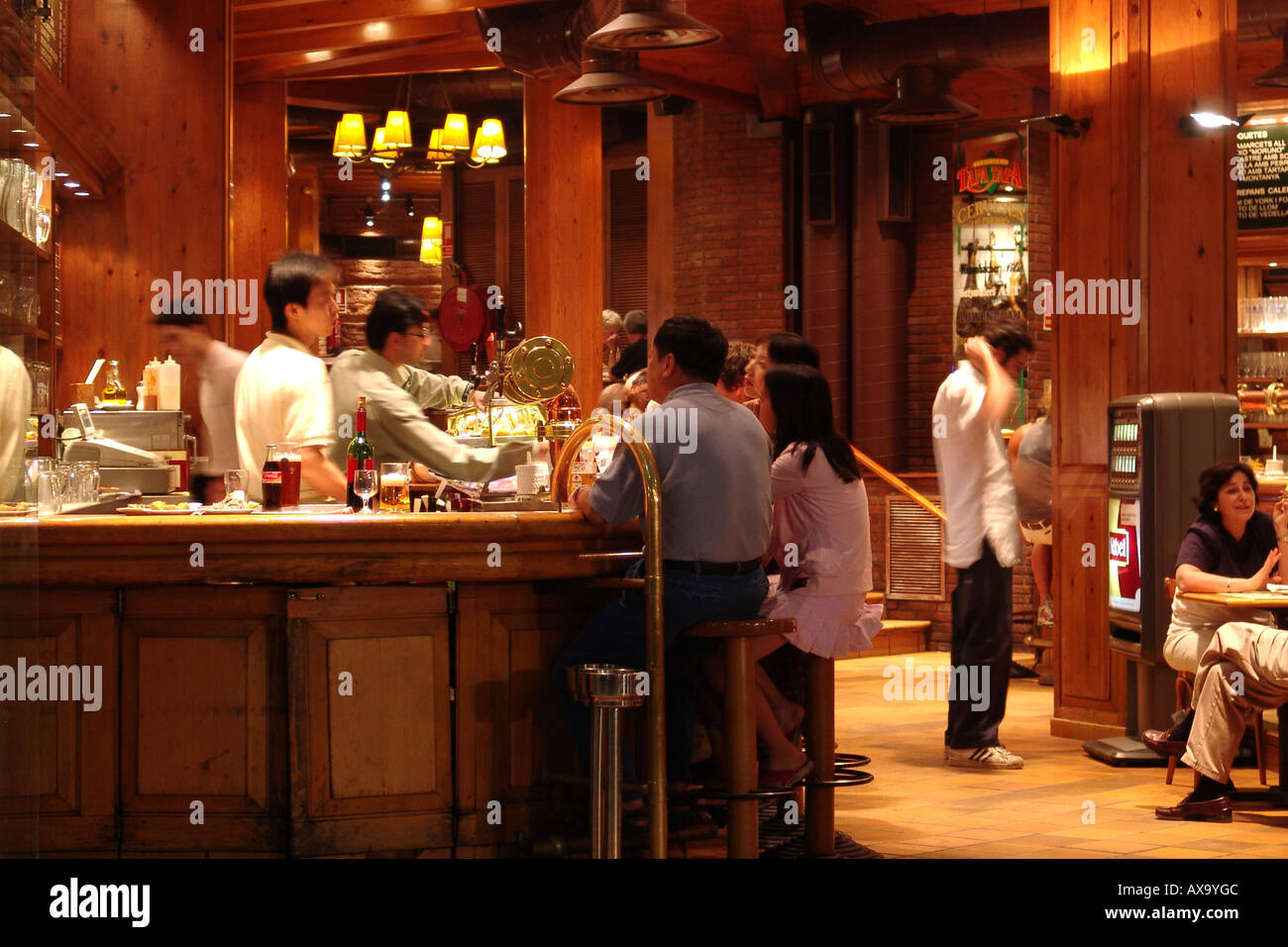 Bar, eixample di Barcellona, Spagna Foto Stock