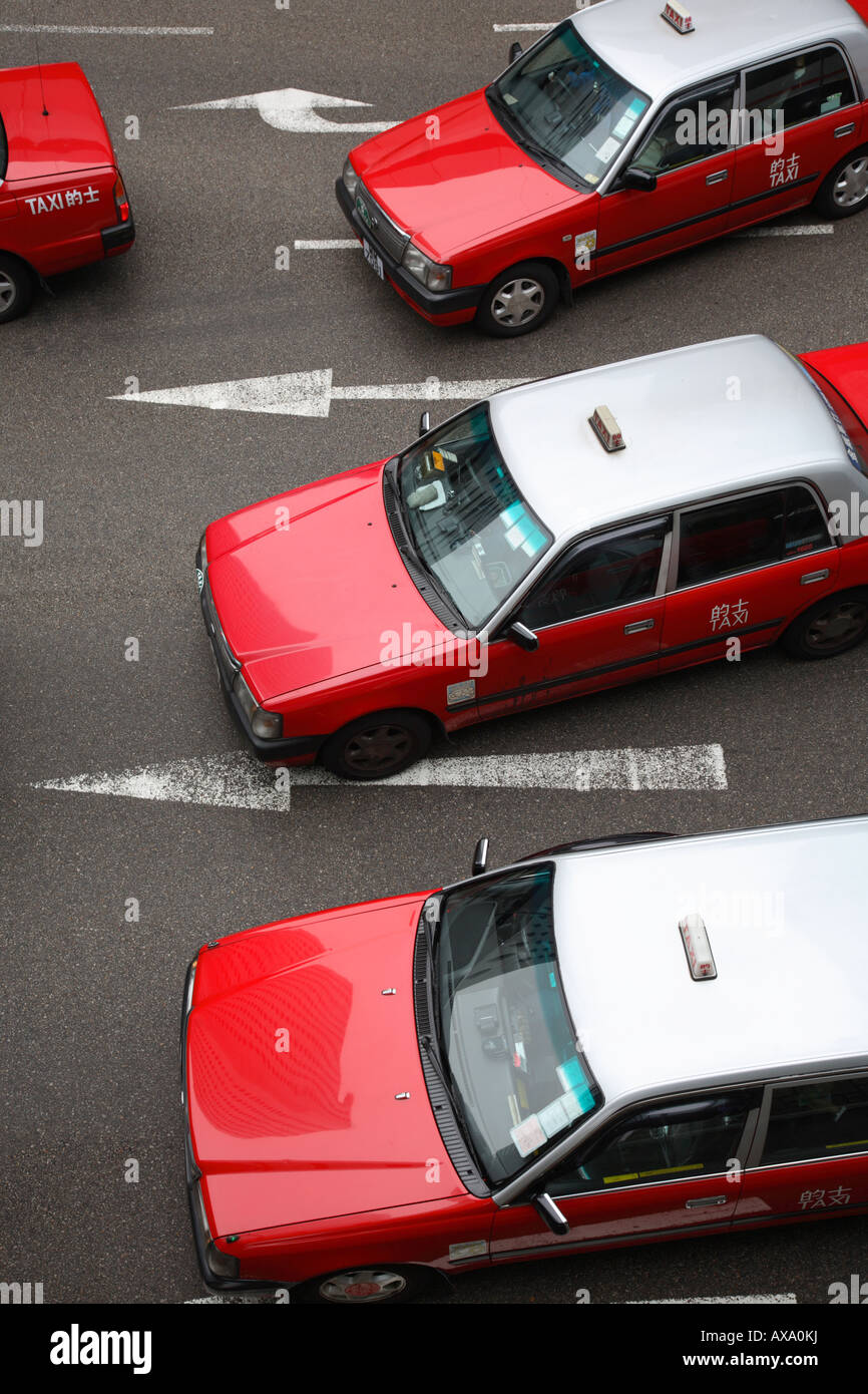 Hong Kong Taxi Hong Kong Cina Foto Stock