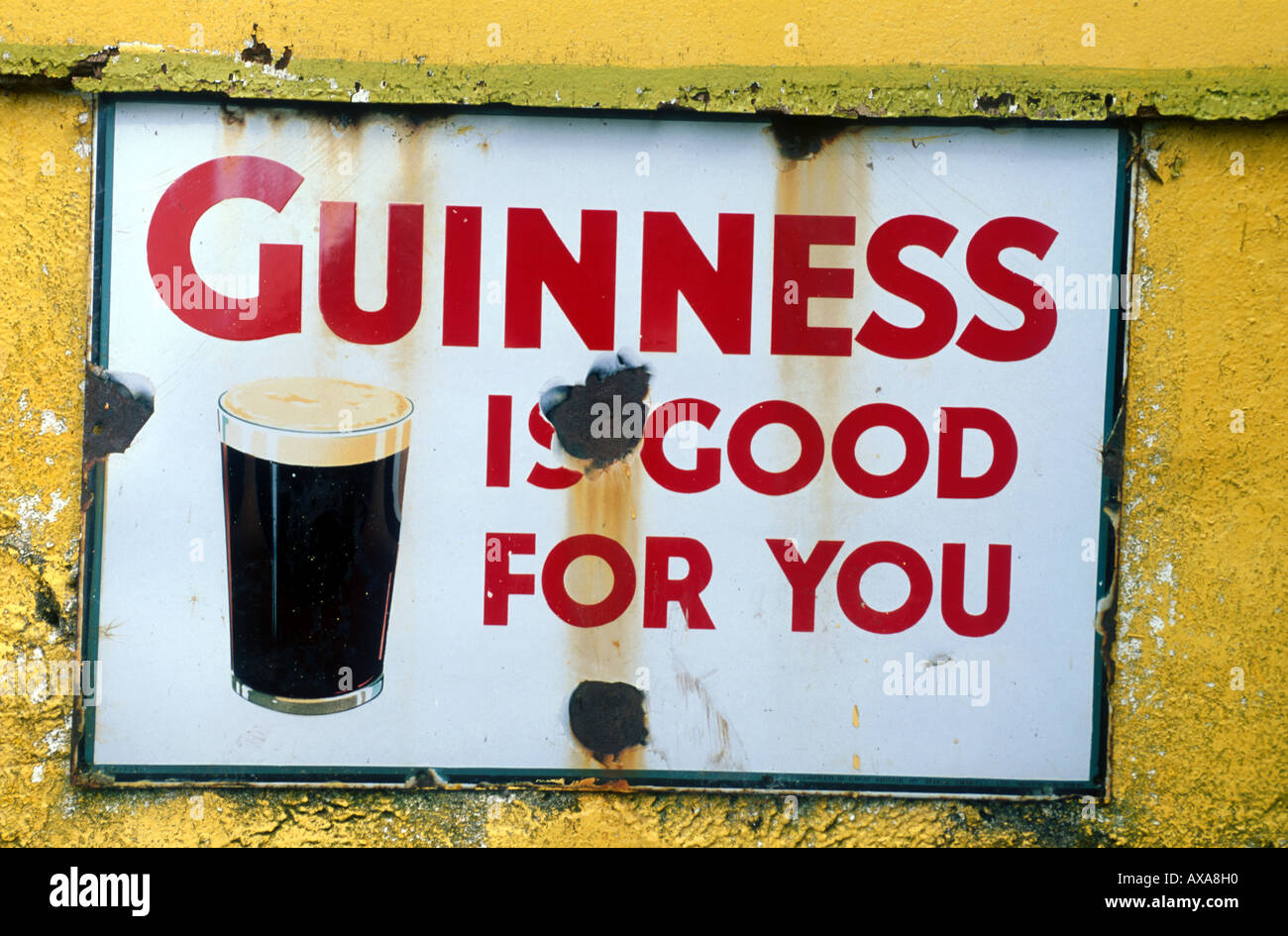 Guiness-Werbeschild County Cork, Irlanda Foto Stock