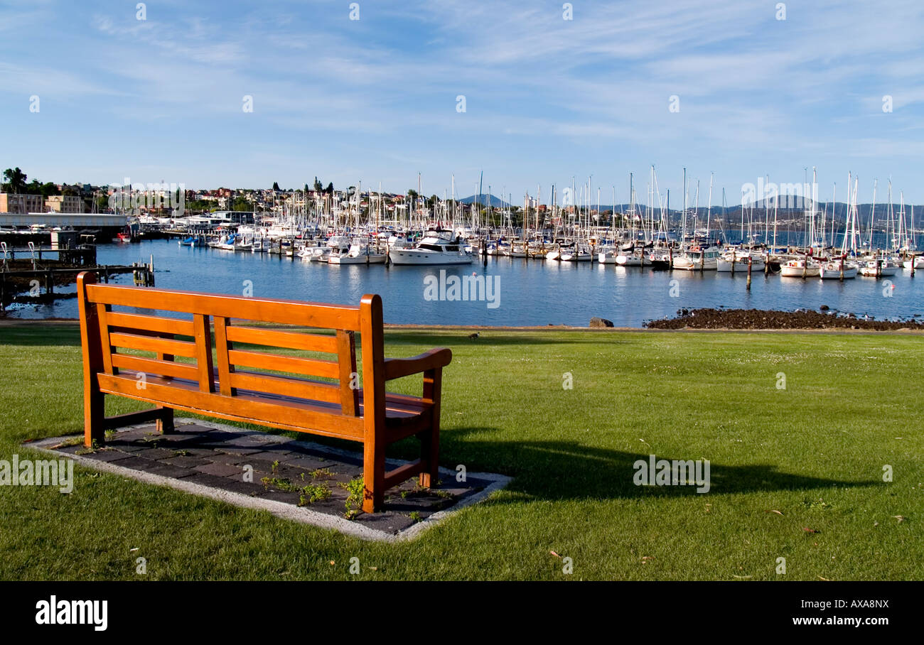 BENCH di Barche Foto Stock