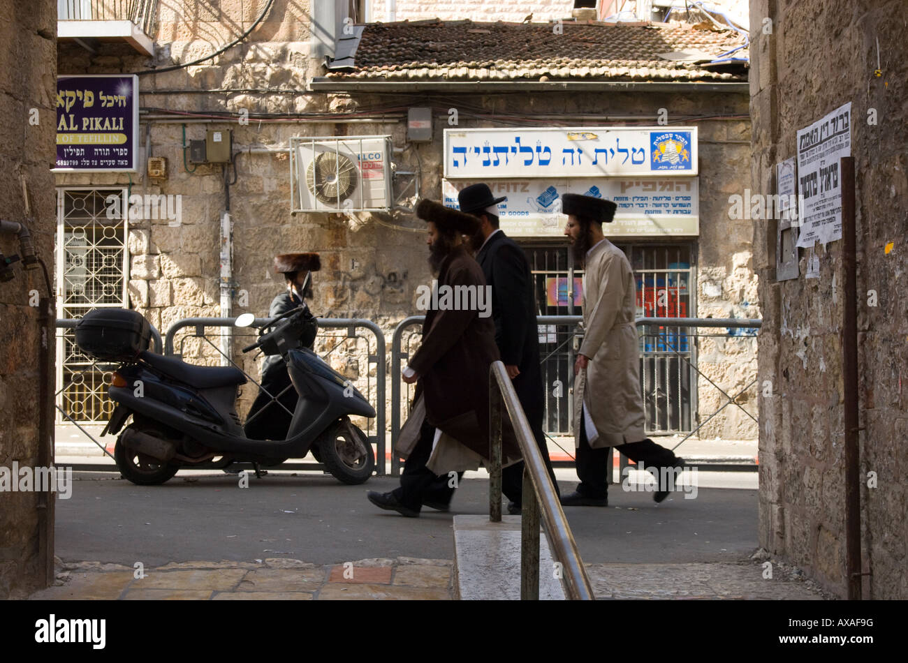 Israele Gerusalemme Mea Shearim quartiere ortodosso Foto Stock