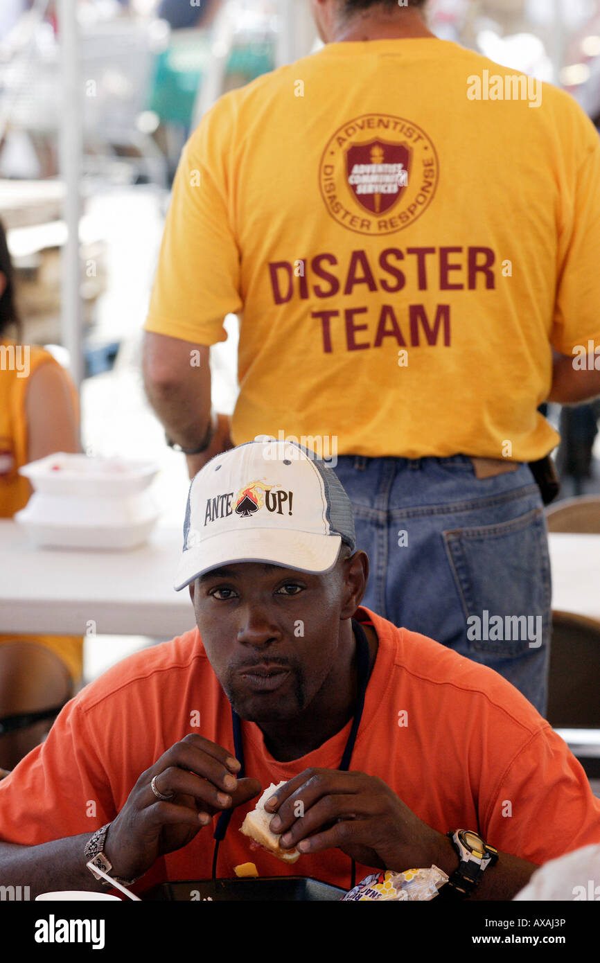 Aiuto umanitario a favore delle vittime dell uragano Katrina, Waveland, STATI UNITI D'AMERICA Foto Stock