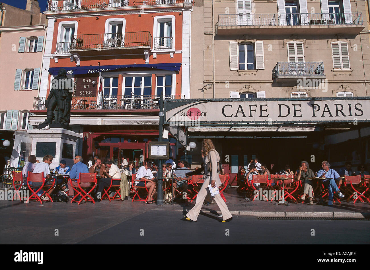 Porto Café, il Café de Paris, Saint Tropez Cote d'Azur, in Francia Foto Stock