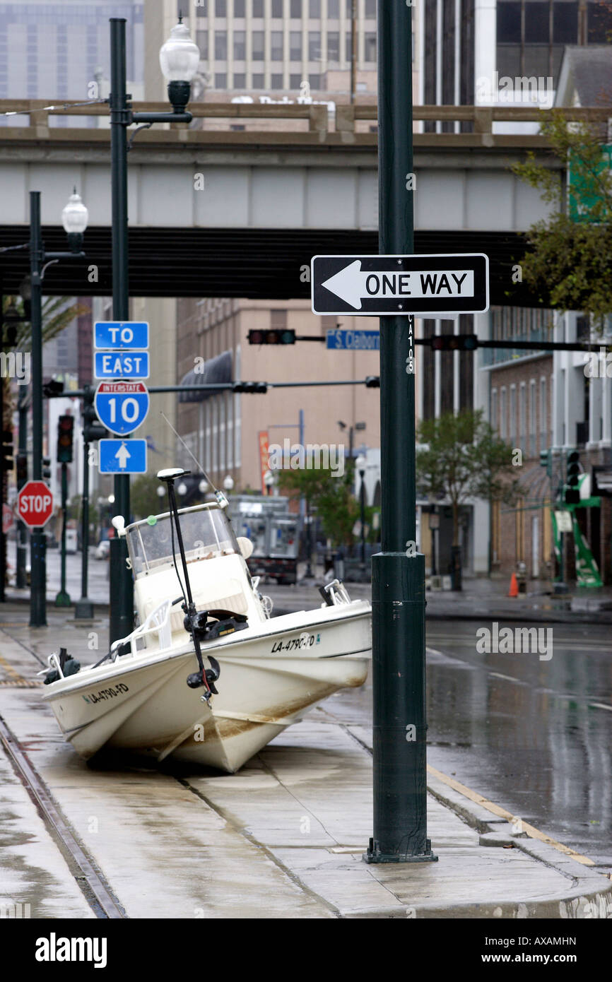 Città di New Orleans dopo l'uragano Katrina, STATI UNITI D'AMERICA Foto Stock
