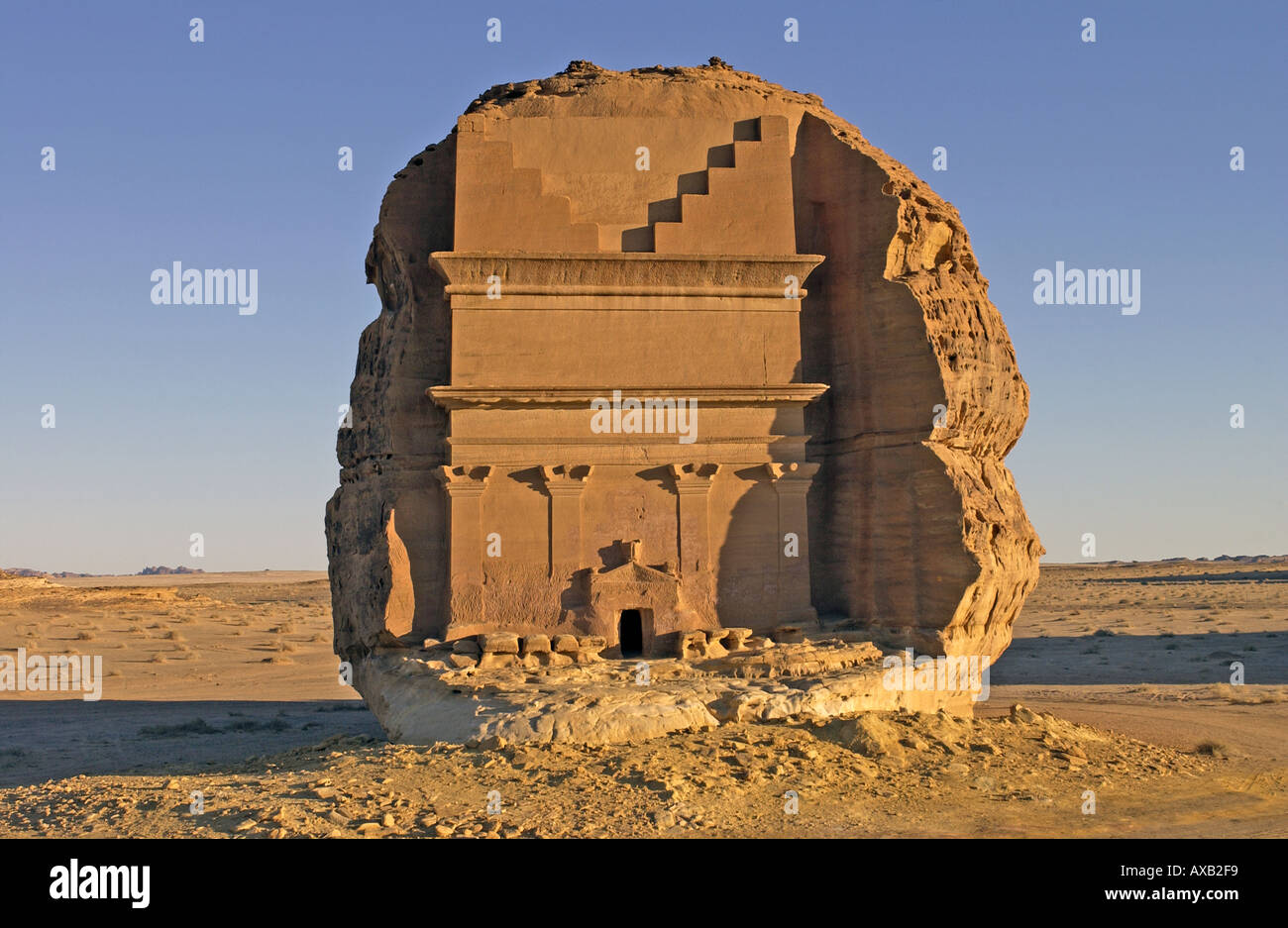 Nabatean tombe a Medain Salem provincia occidentale Arabia Saudita Foto Stock