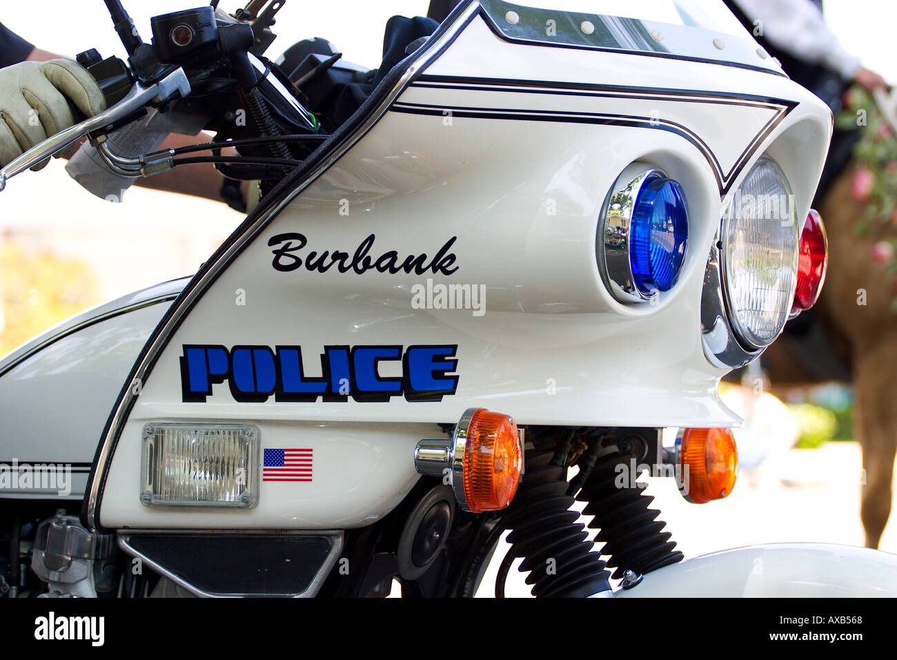 Burbank dipartimento di polizia Moto Foto Stock