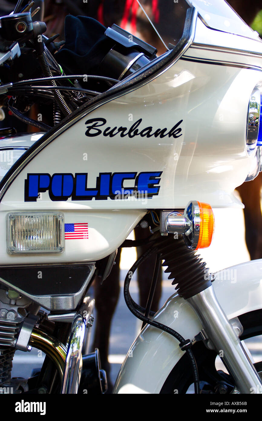 Burbank dipartimento di polizia Moto Foto Stock