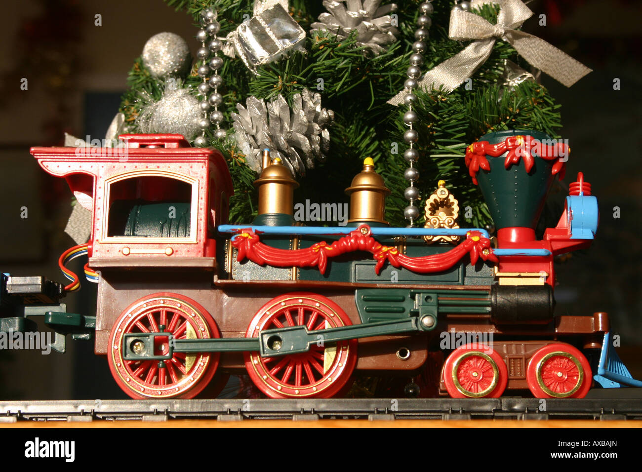 Natale xmas santa claus toy presente treno Foto Stock