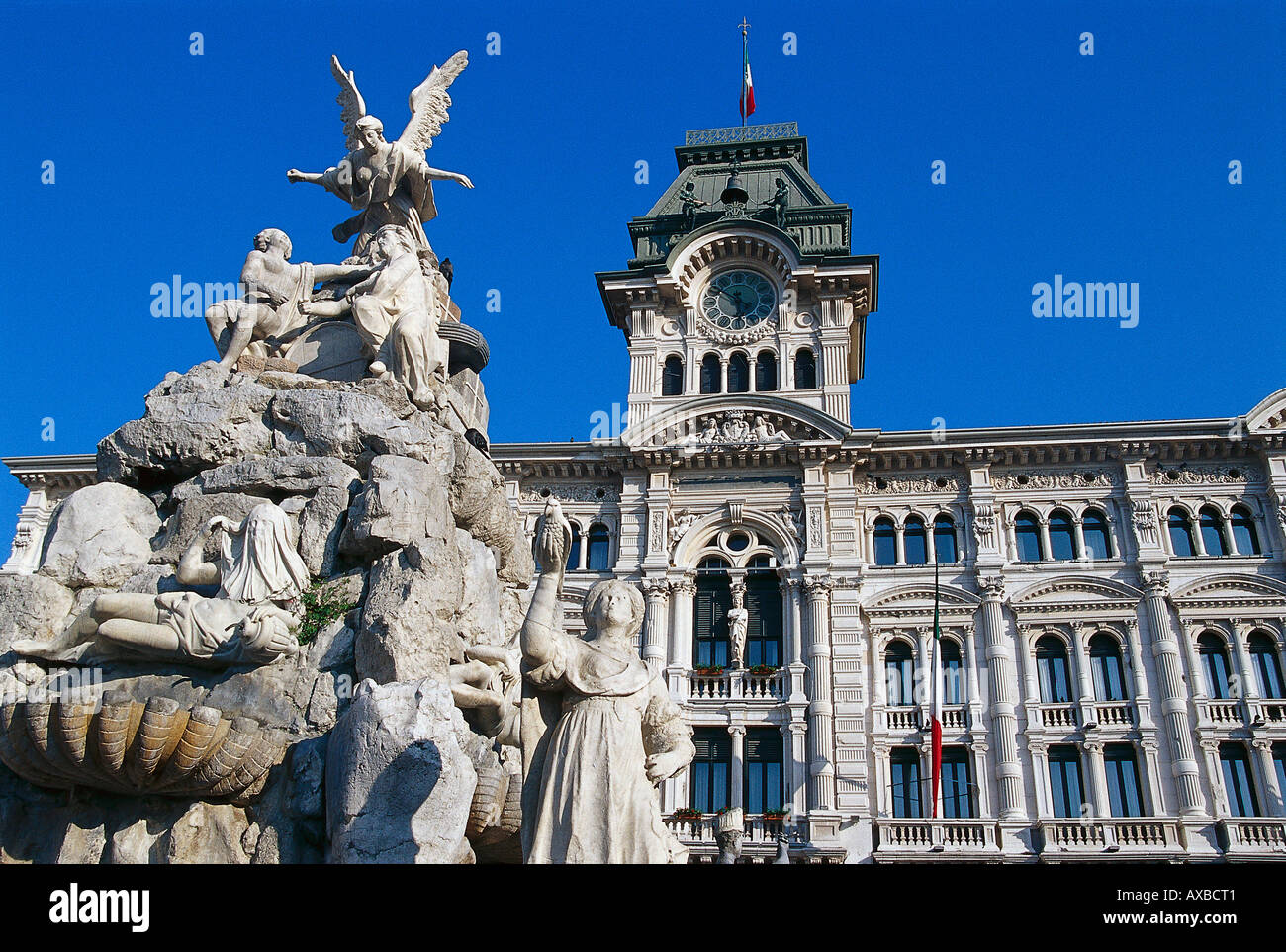 Piazza della Unita d' Italia, Trieste, Friuli Italia Foto Stock