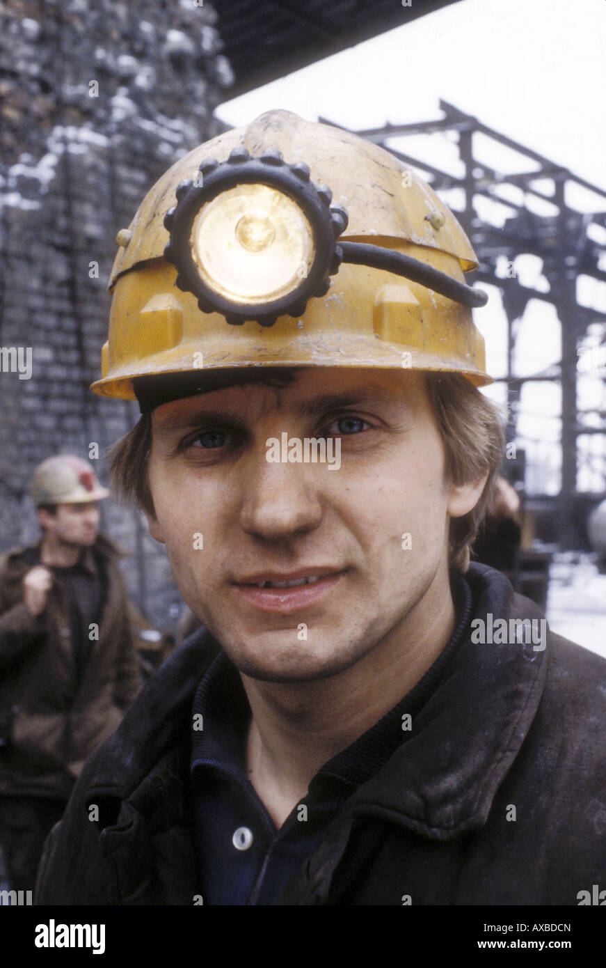 Il russo minatore di carbone, Siberia, Russia Foto Stock