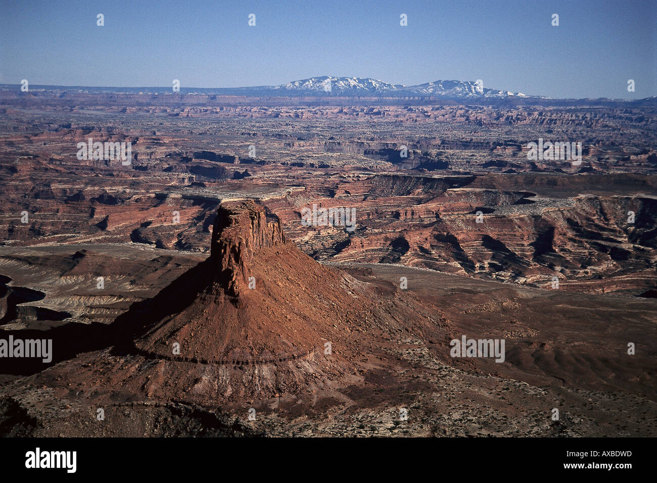 Vista panoramica, Canyonlands NP Utah, Stati Uniti d'America Foto Stock