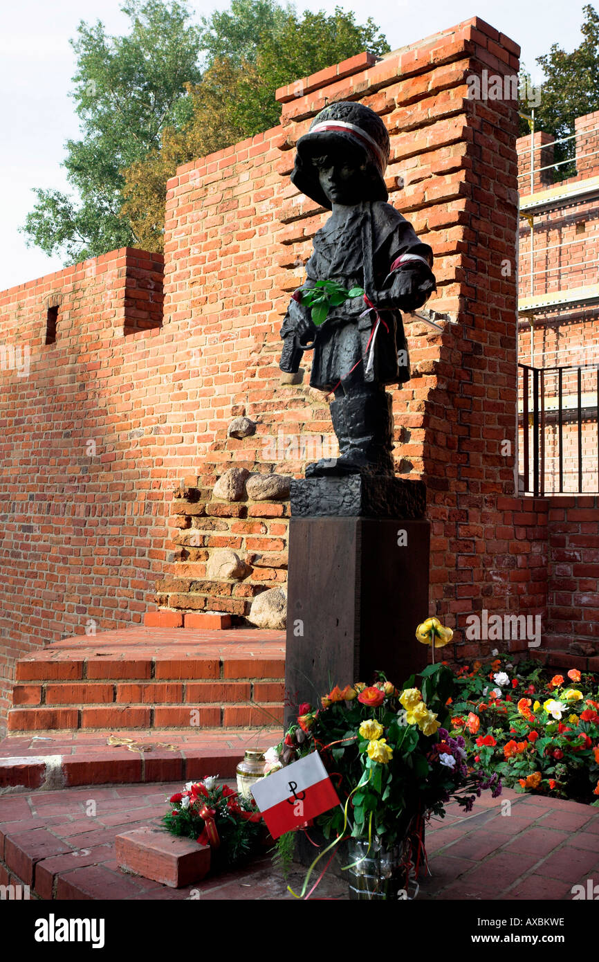 Il piccolo soldato monumento della città vecchia, Varsavia, Polonia Foto Stock
