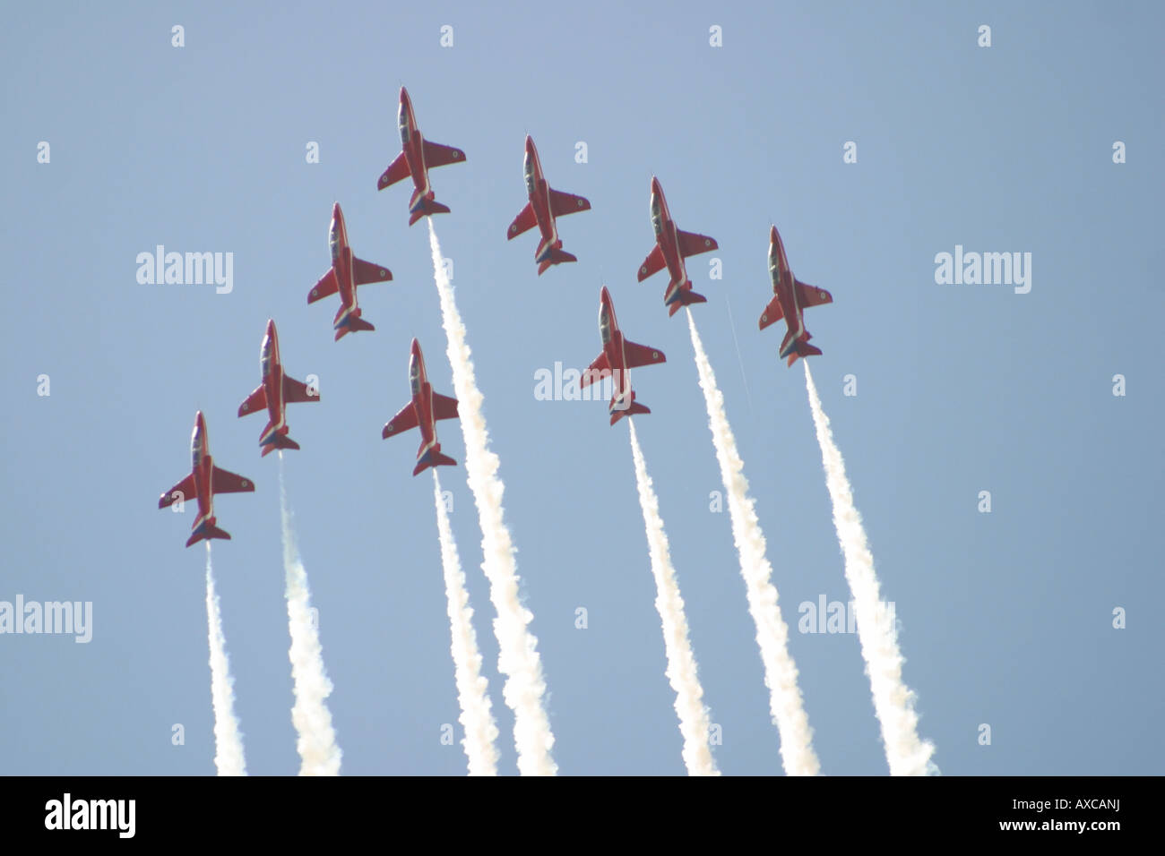 Le frecce rosse team display battenti piani di formazione di southport air show merseyside Foto Stock