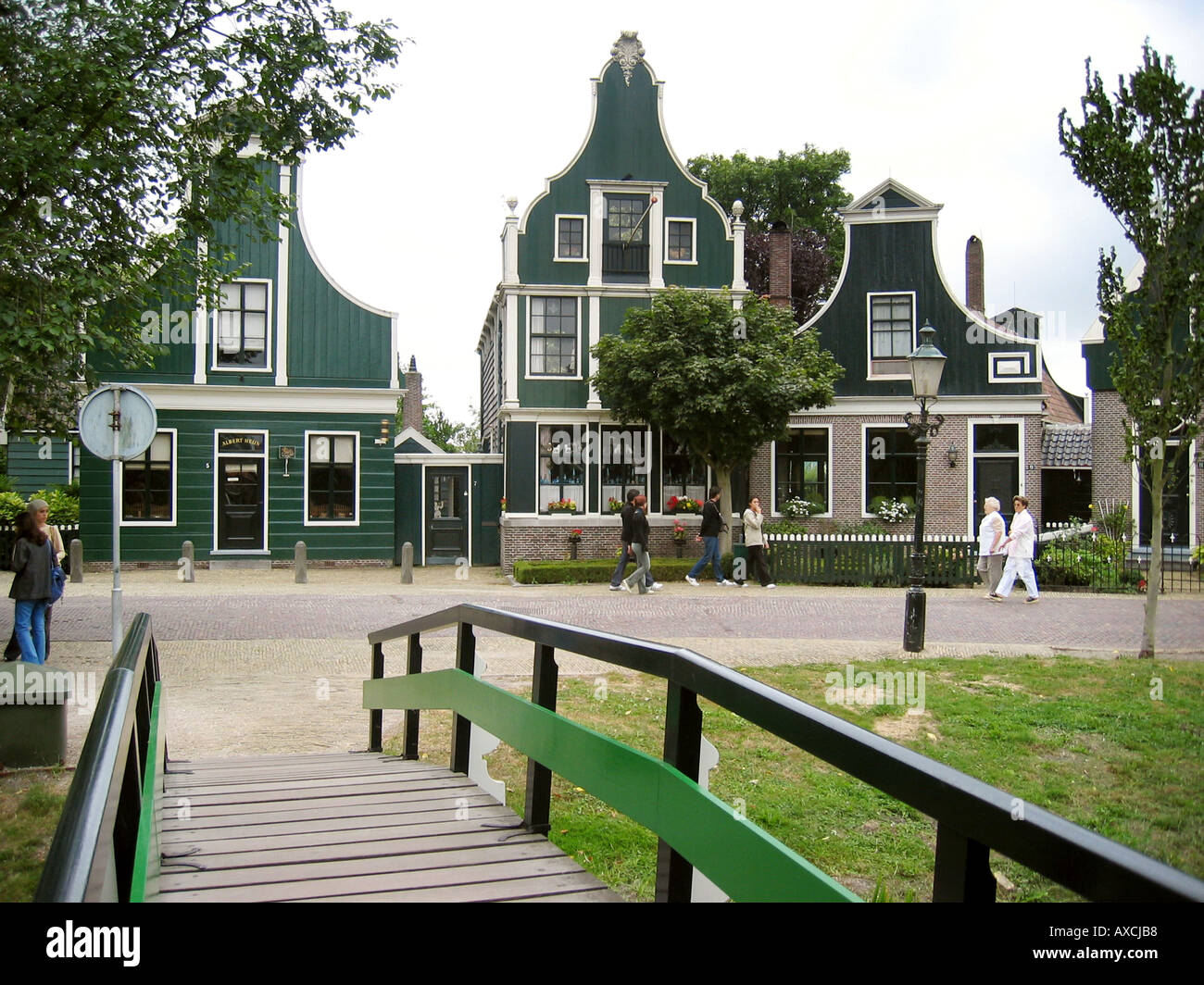 Case in legno a Zaanse Schans Paesi Bassi Foto Stock