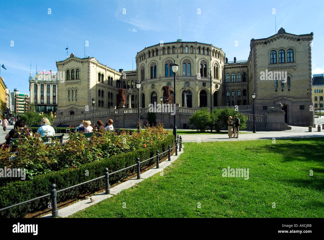 Il palazzo del parlamento.Oslo.Norvegia Foto Stock