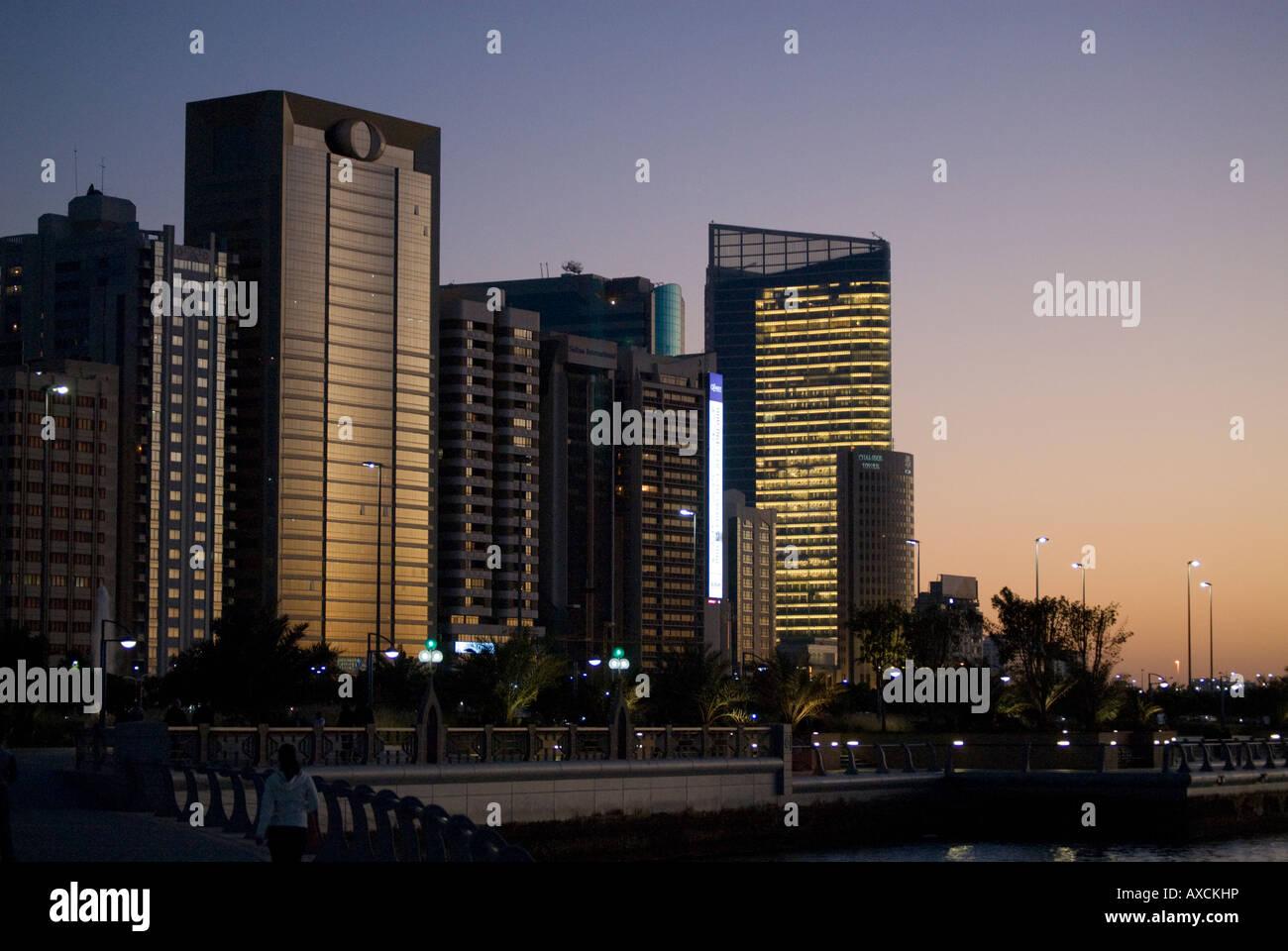 Abu Dhabi Skyline Foto Stock
