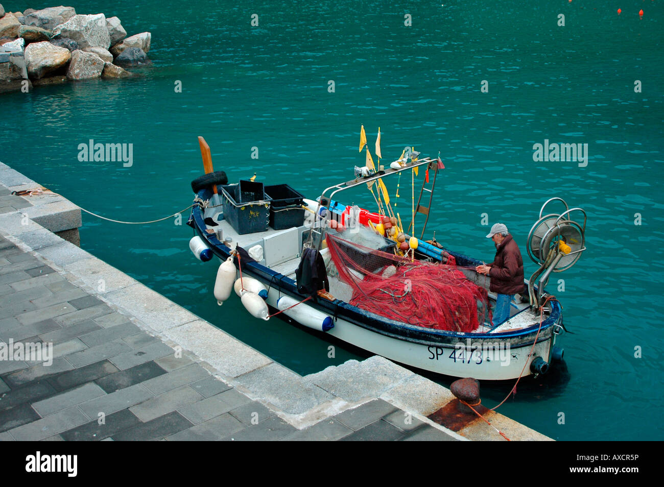 Vernazza Cinque Terre Italia Foto Stock