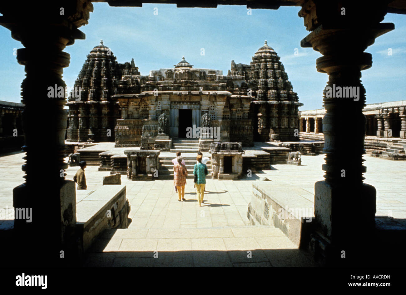 Somnathpur tempio kesava vista da est, India Foto Stock