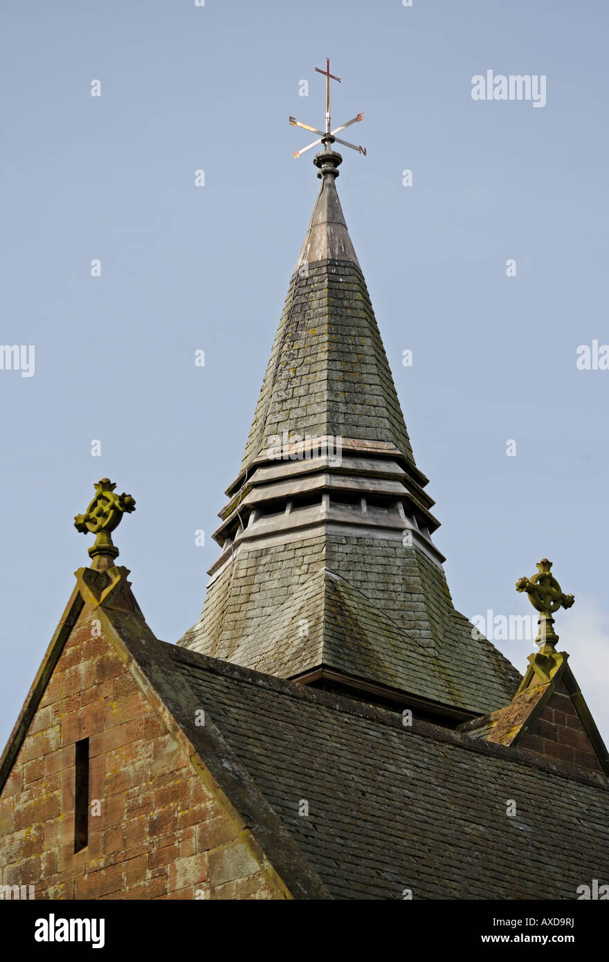 Campanile a torretta su East End della navata. Chiesa di San Pietro, Lindal-in-Furness, Cumbria, England, Regno Unito, Europa. Foto Stock