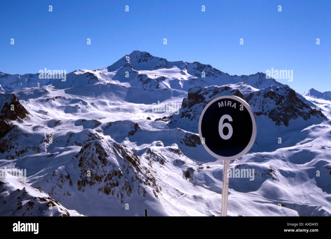 Montagna nelle Alpi francesi Foto Stock