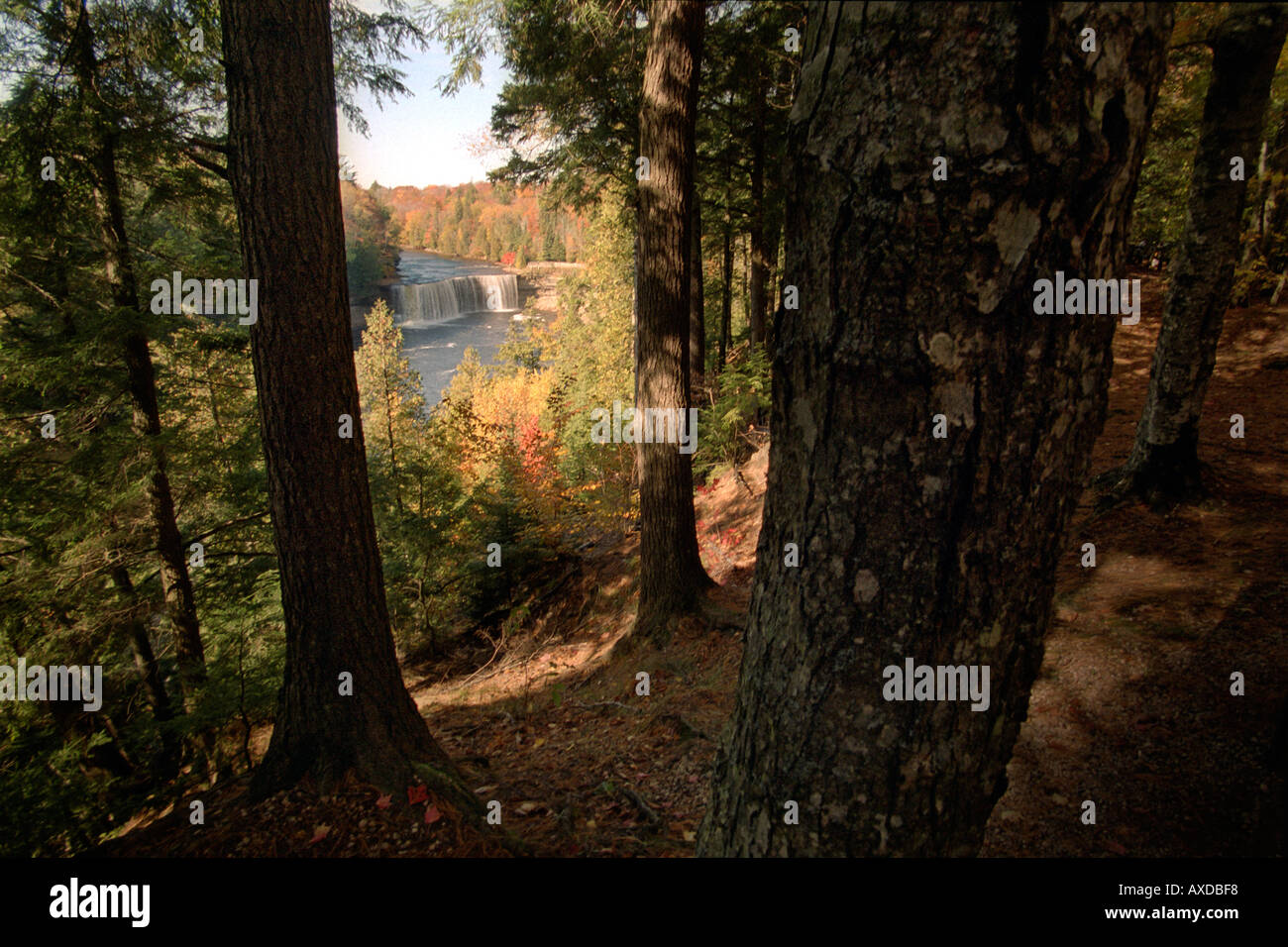 Ottobre 2000 Paradise Michigan USA Il Tahquamenon Falls Foto Stock