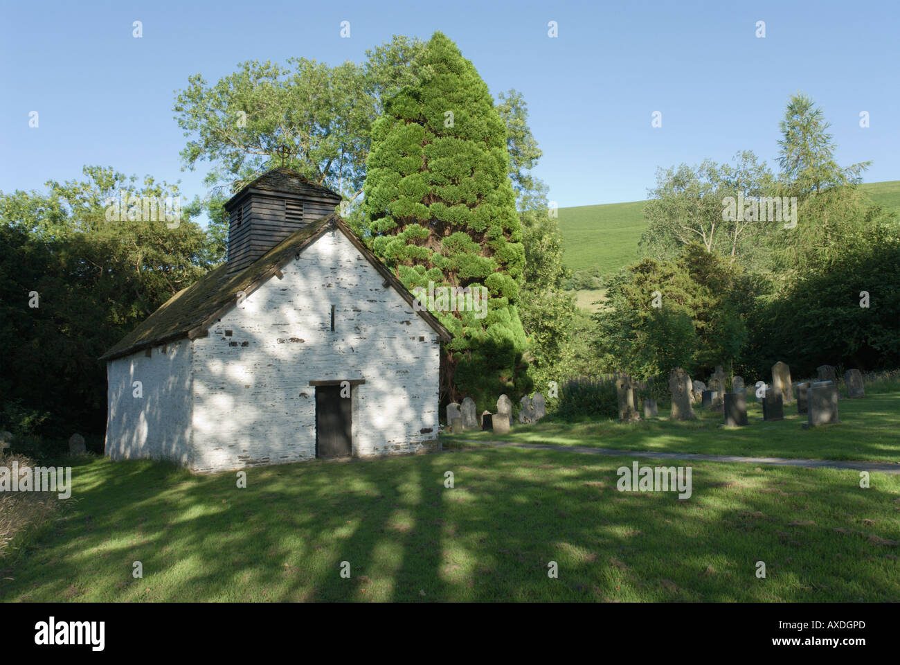 Rhulen chiesa e cimitero Foto Stock